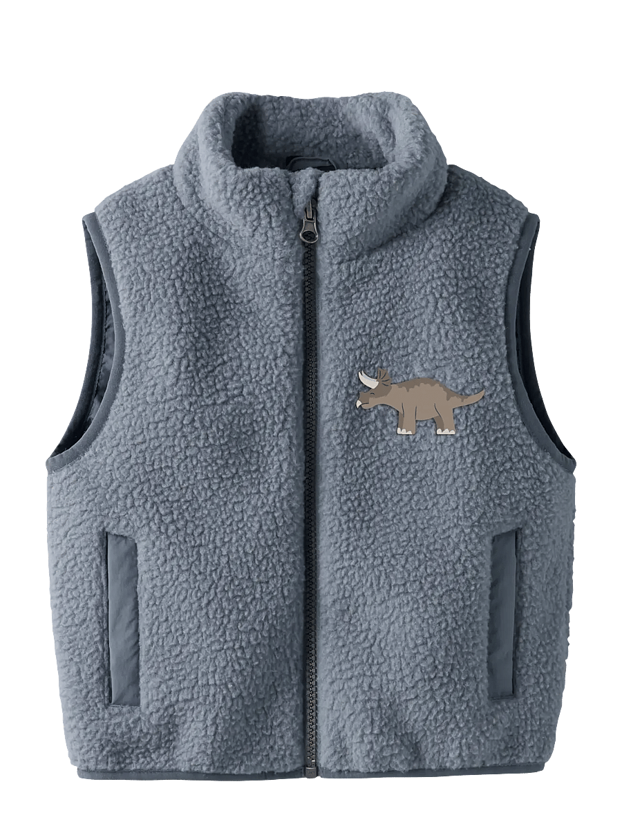 name it - NMMMALL SHERPA VEST - flint stone - 0