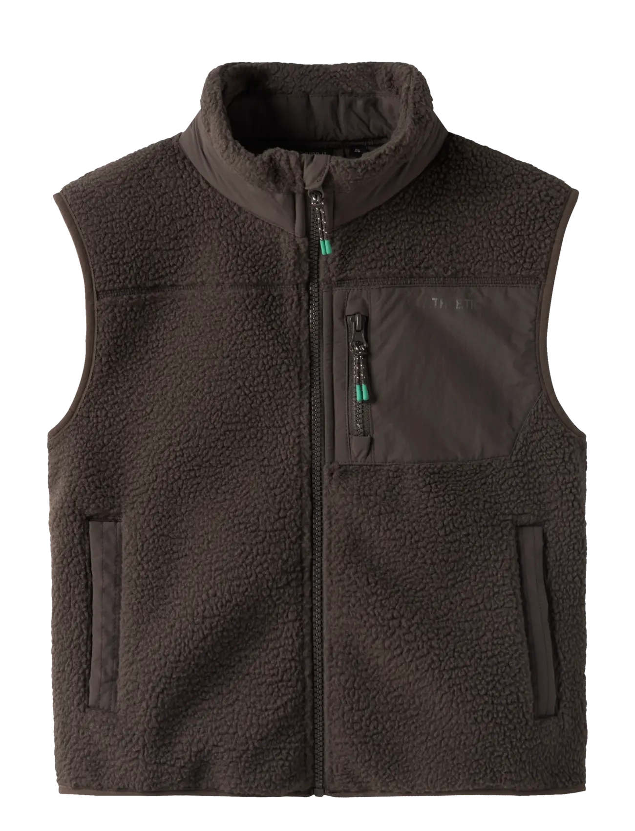 name it NKMMILLER SHERPA VEST - Õueriided - CHOCOLATE BROWN / brown