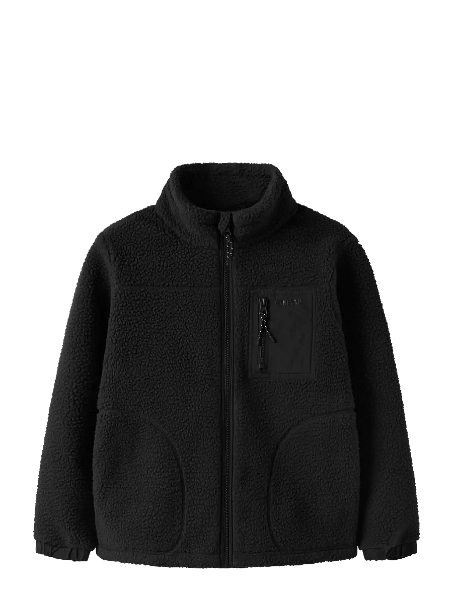 name it - NKMMILLER SHERPA JACKET - black - 1