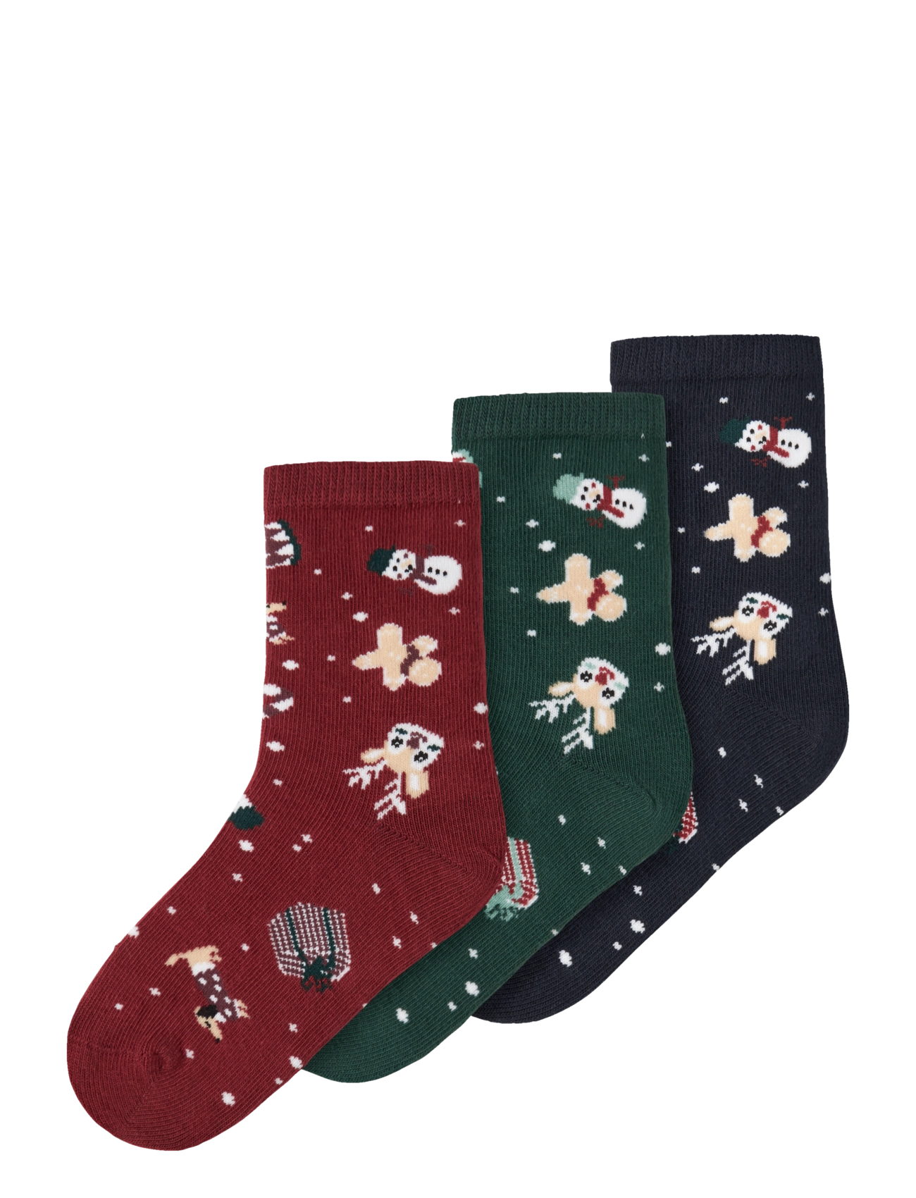 name it NMNVISMAS 3P SOCK - Strømper - BOTANICAL GARDEN / green