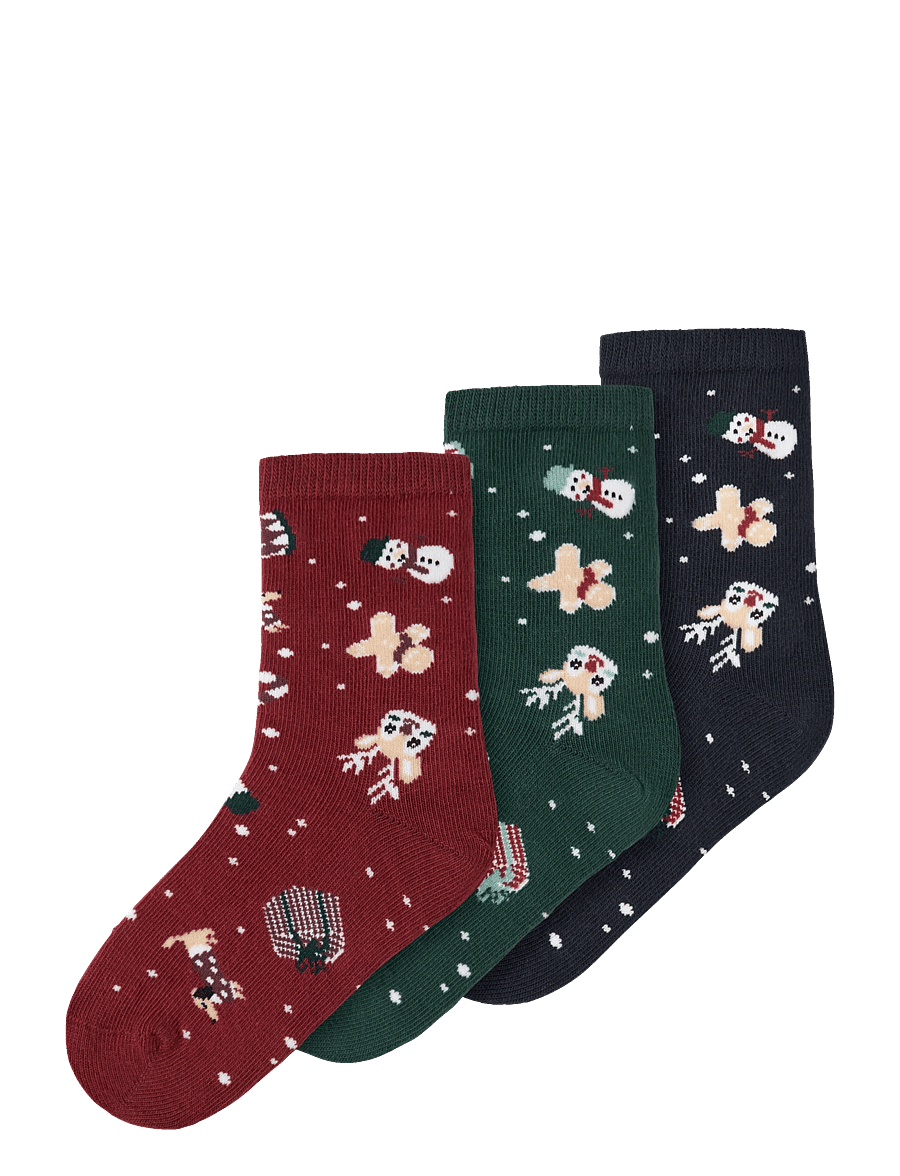 name it - NMNVISMAS 3P SOCK - strømper - botanical garden - 0