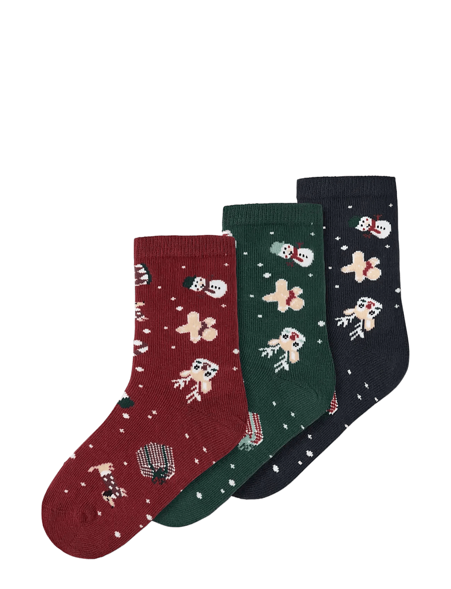 name it - NMNVISMAS 3P SOCK - strømper - botanical garden - 2