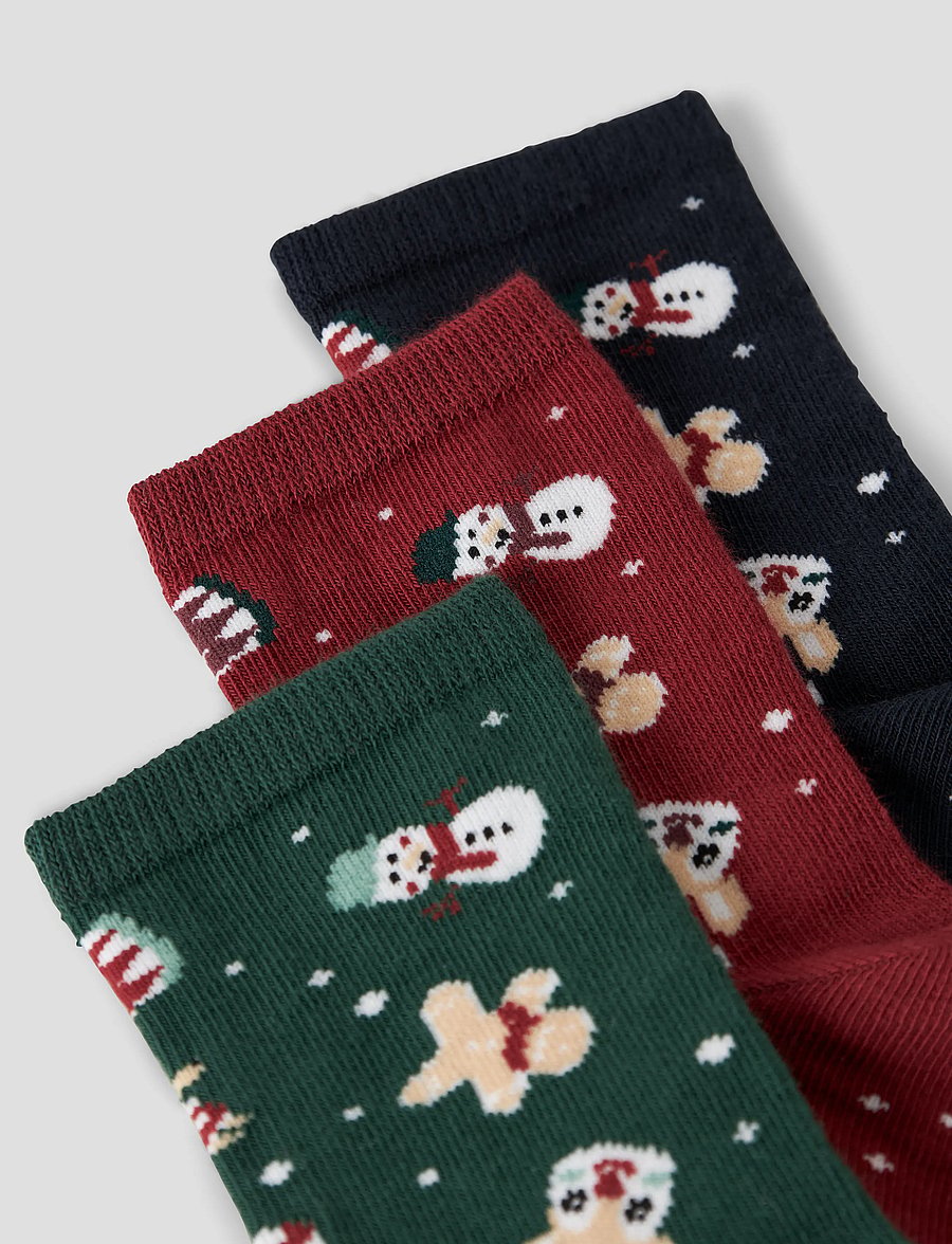 name it - NMNVISMAS 3P SOCK - strømper - botanical garden - 4