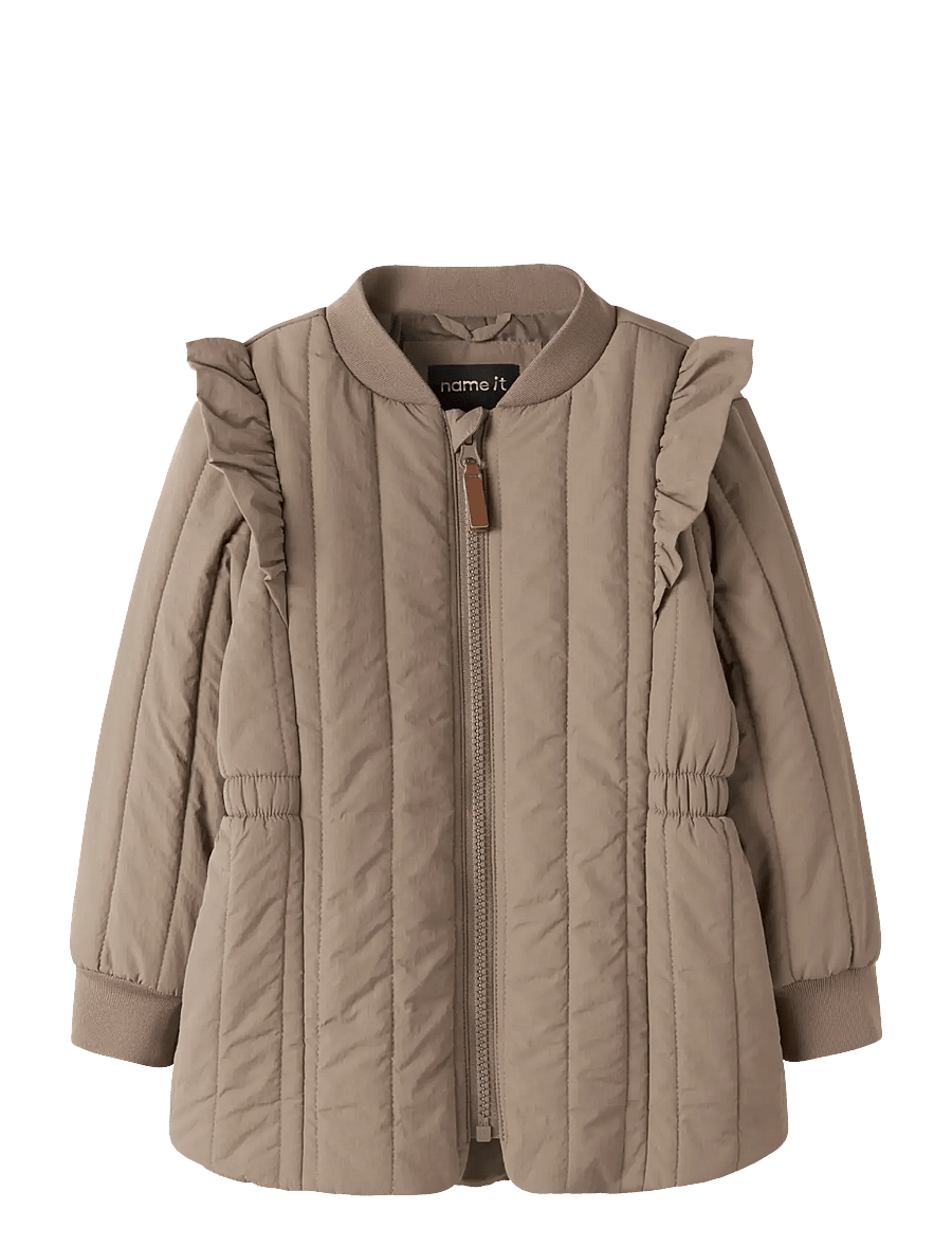 name it - NMFMELODY QUILT JACKET TB - tikkitakit - fossil - 1