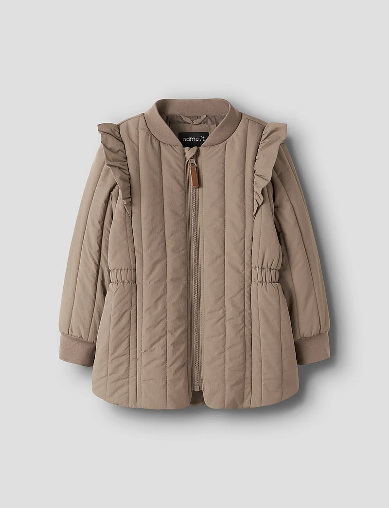 name it - NMFMELODY QUILT JACKET TB - tepitud jakid - fossil - 0