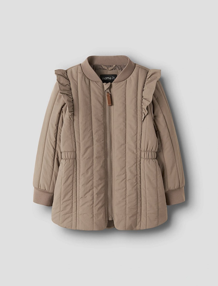 name it - NMFMELODY QUILT JACKET TB - tikkitakit - fossil - 0