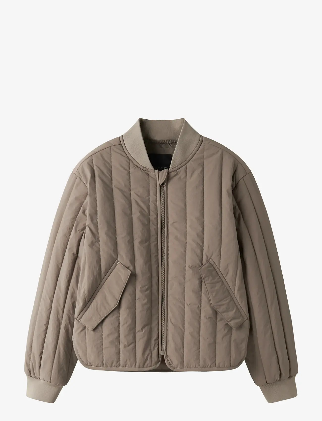 name it - NKFMELODY QUILT JACKET TB - quiltede jakker - fossil - 1