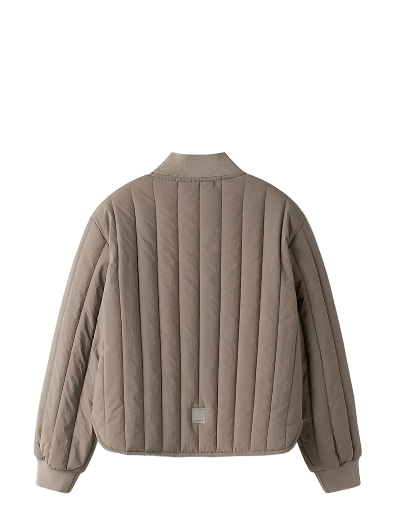 name it - NKFMELODY QUILT JACKET TB - quiltede jakker - fossil - 2