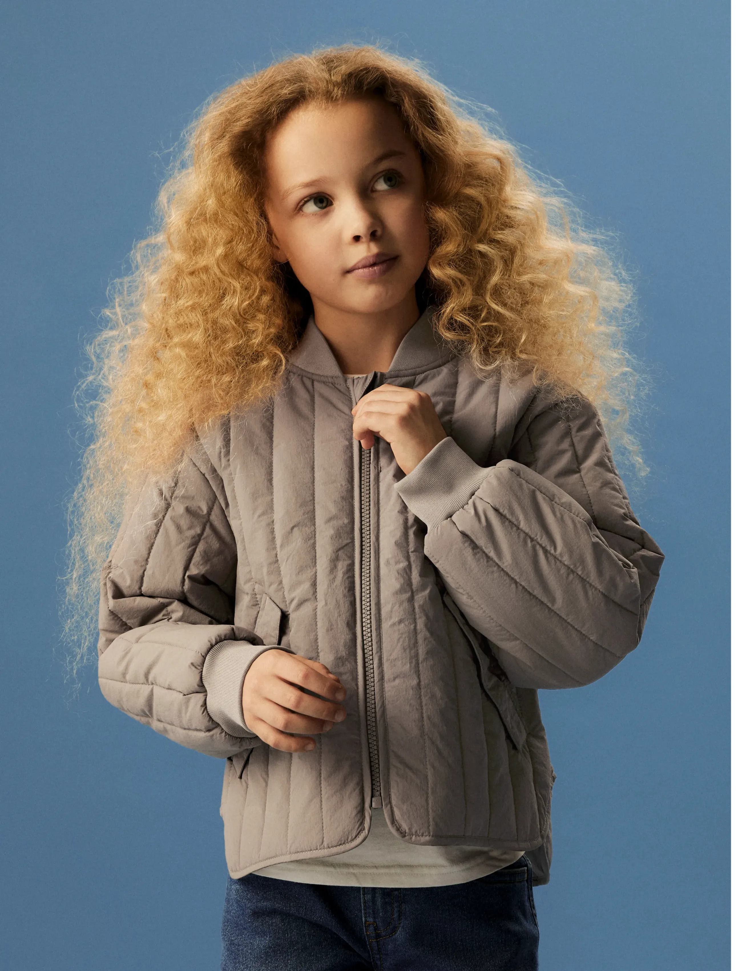 name it - NKFMELODY QUILT JACKET TB - herbstjacken - fossil - 5