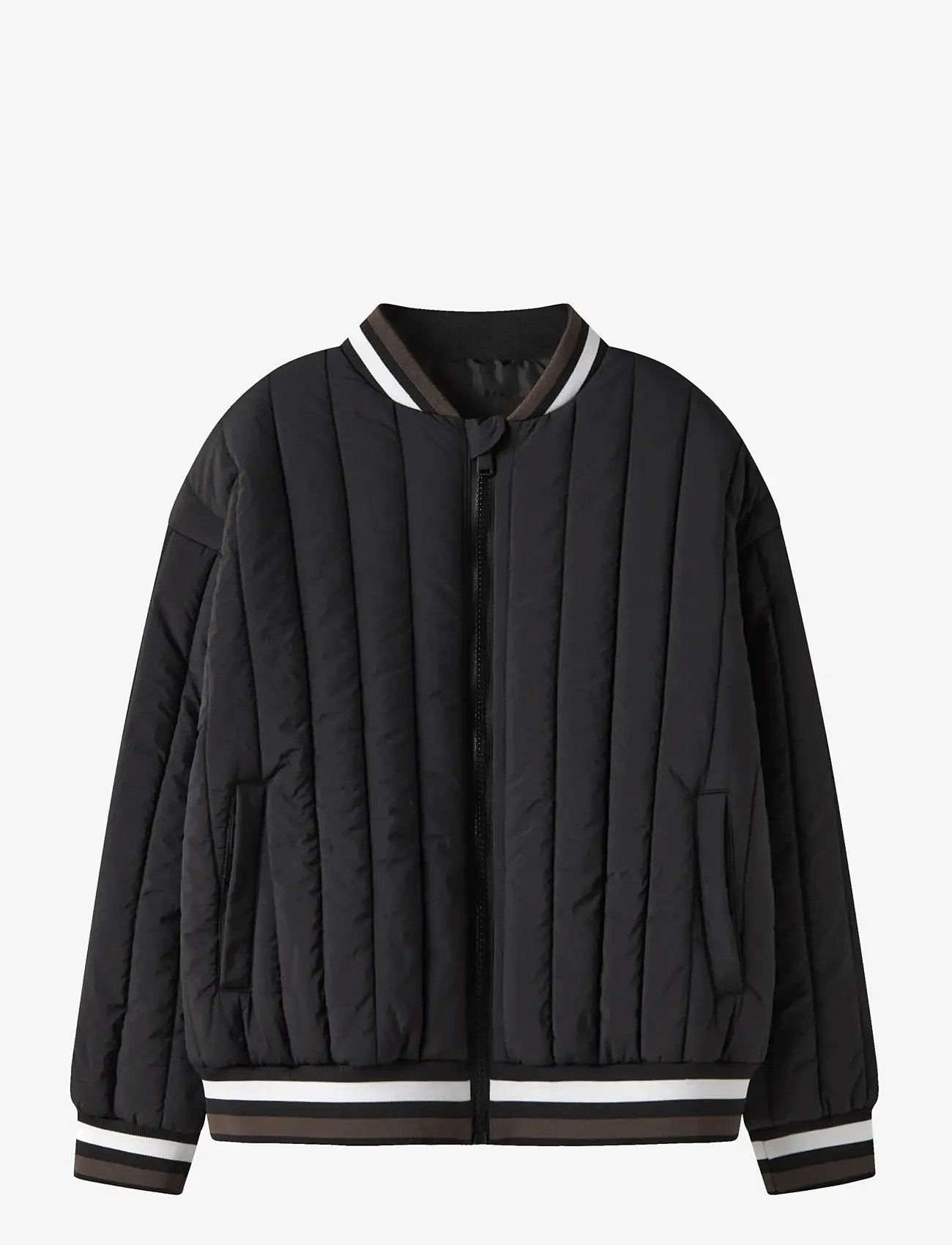 name it - NKMMELODY QUILT JACKET TB - quilted jackets - black - 1