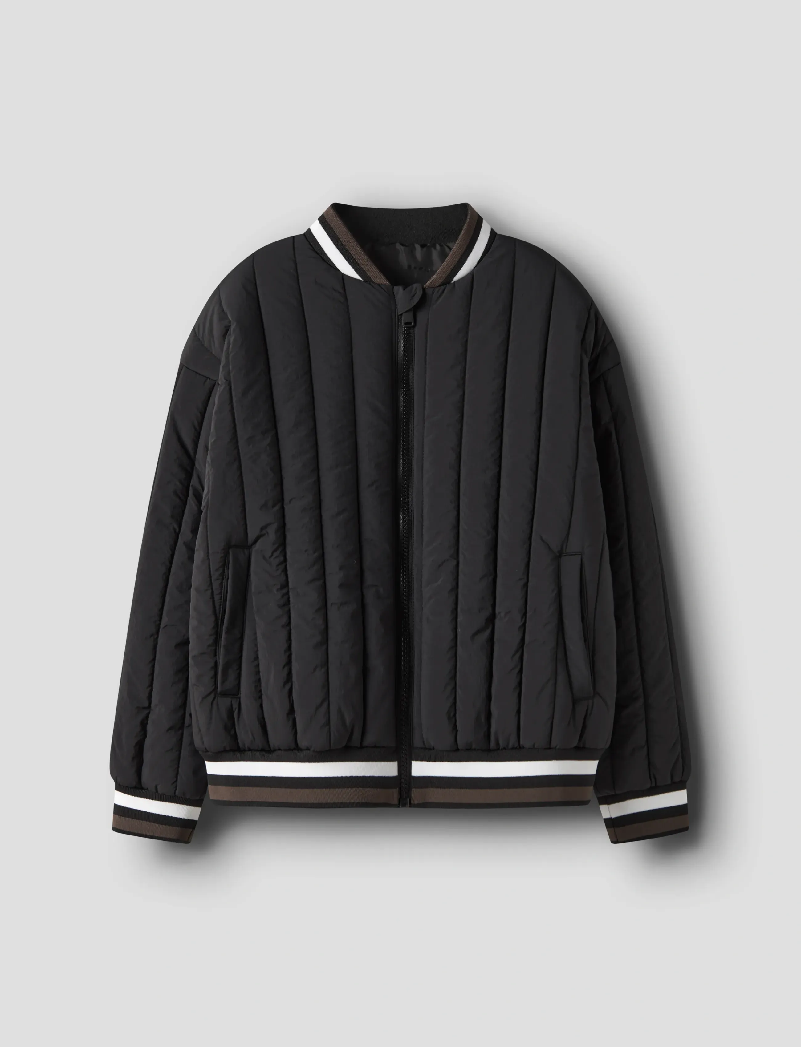 name it Nkmmelody Quilt Jacket Tb, Børn, Vatteret Bomberjakke, Sort, Str: 116