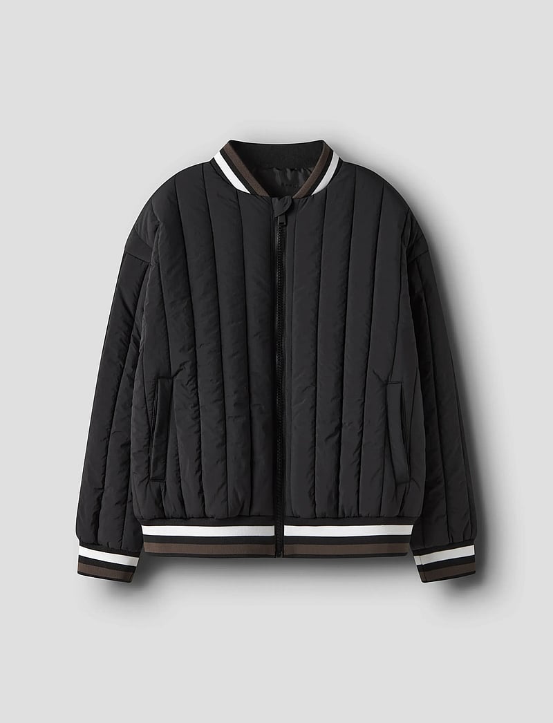 name it - NKMMELODY QUILT JACKET TB - steppjacken - black - 0