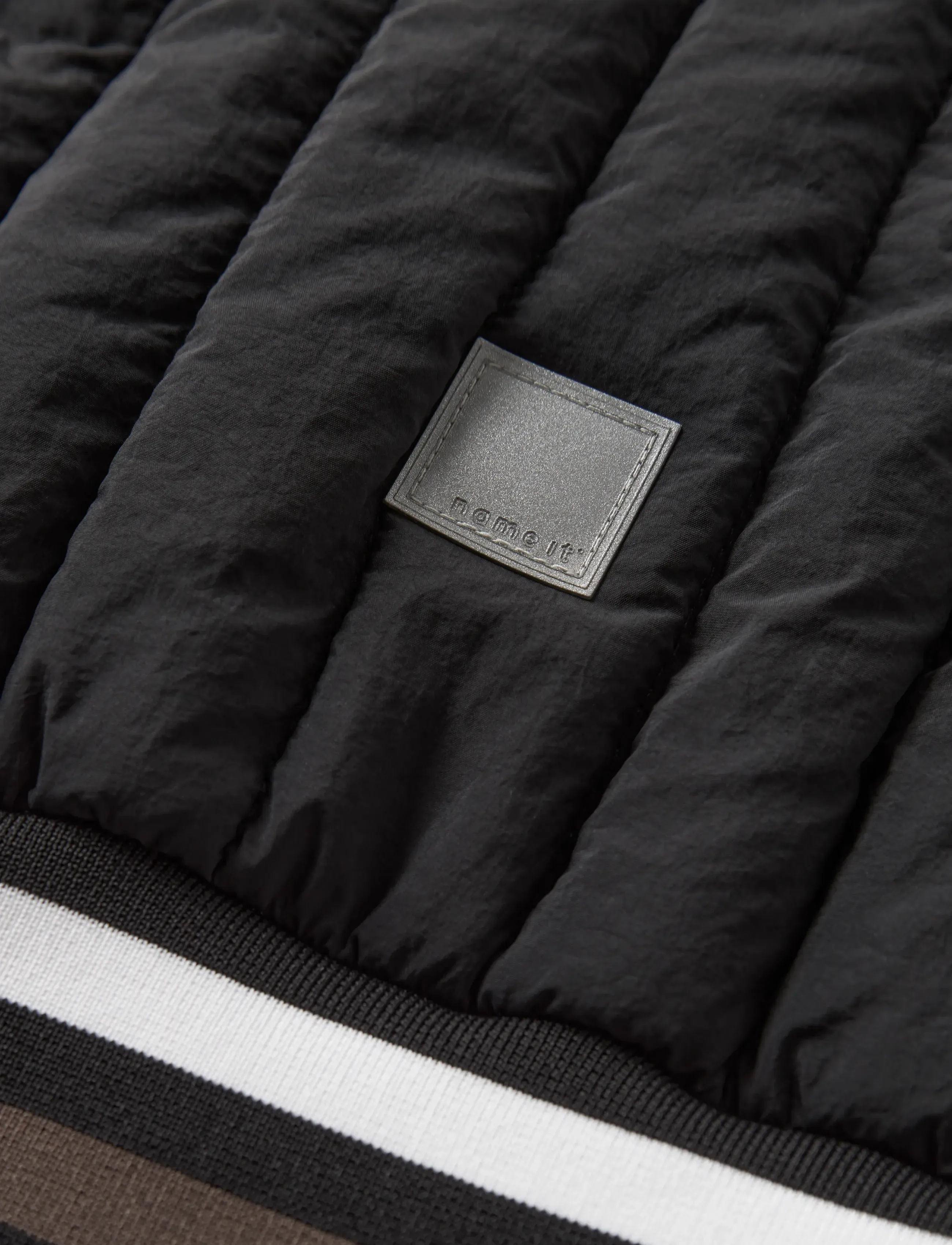 name it - NKMMELODY QUILT JACKET TB - quiltede jakker - black - 3