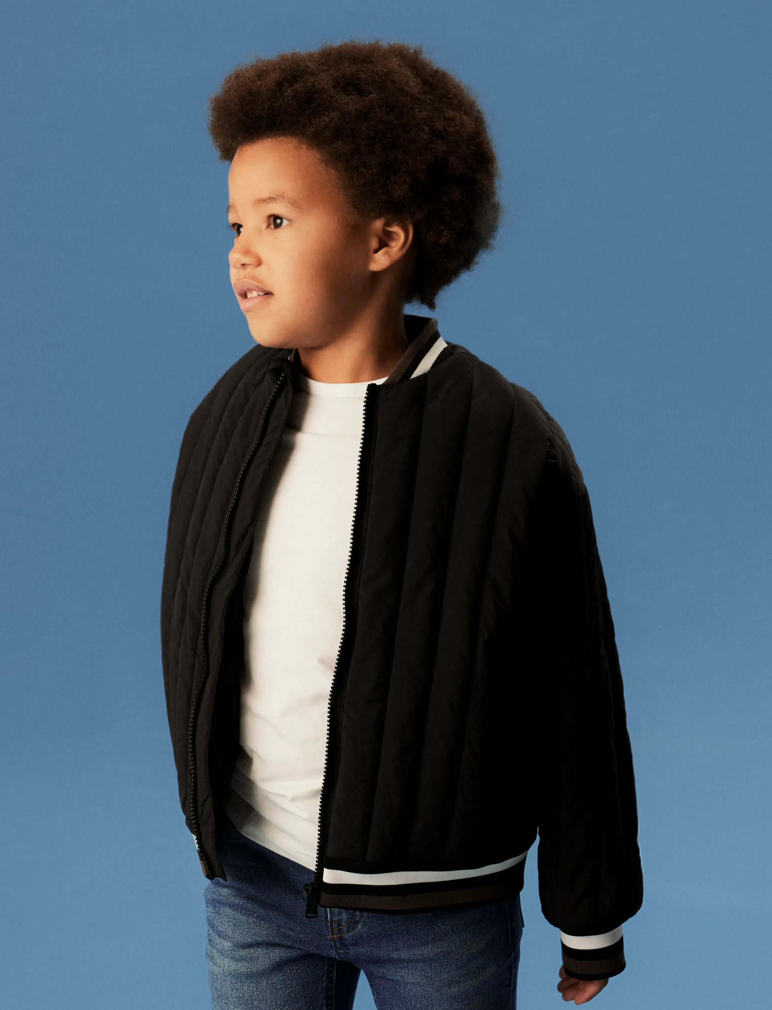 name it - NKMMELODY QUILT JACKET TB - quiltede jakker - black - 4