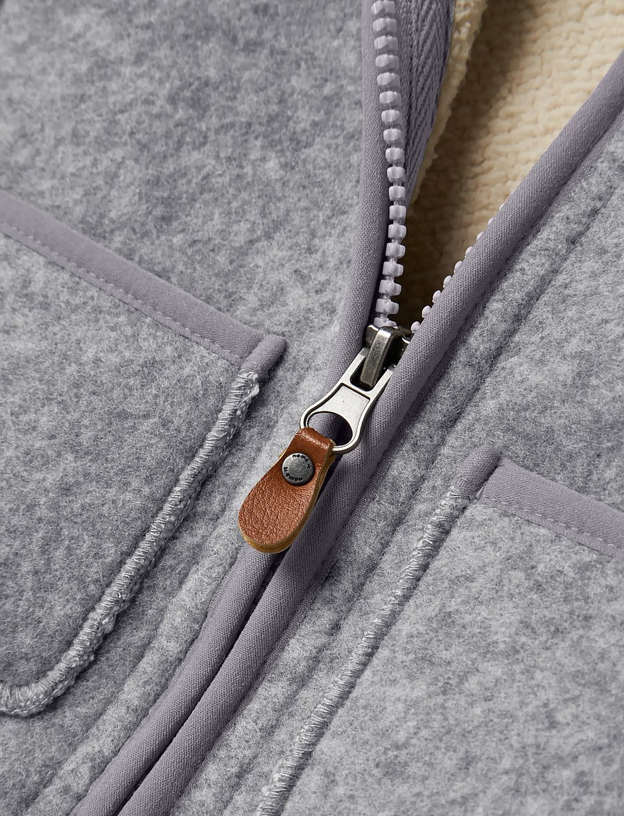 name it - NBNMILY JACKET3 - fleecejakker - light grey melange - 3