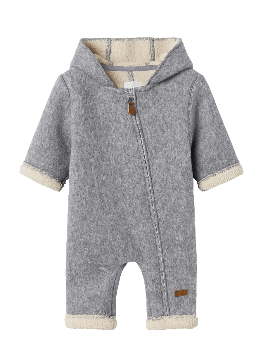 name it - NBNMILY SUIT4 - fleece overalls - light grey melange - 1