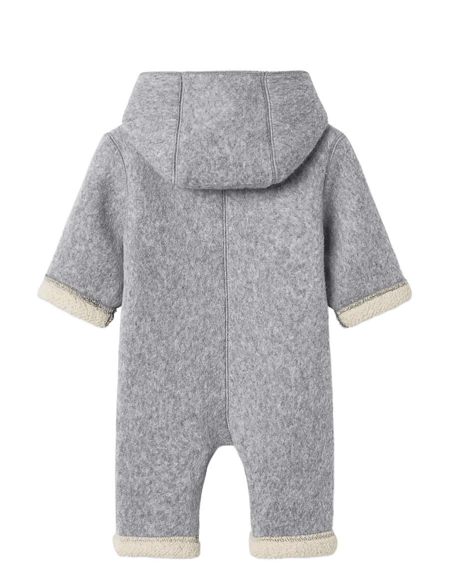name it - NBNMILY SUIT4 - fleece overalls - light grey melange - 2