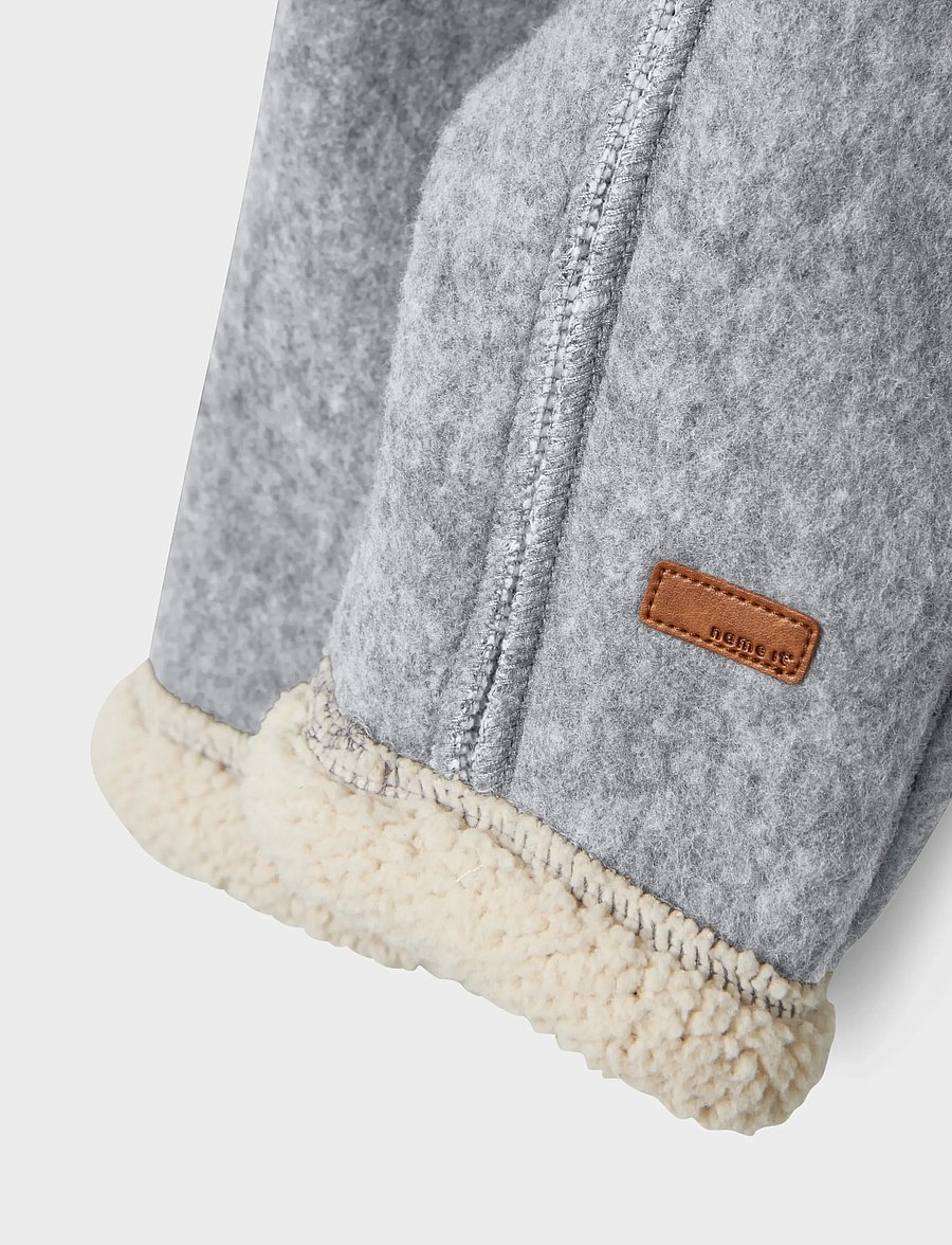 name it - NBNMILY SUIT4 - fleece overalls - light grey melange - 4