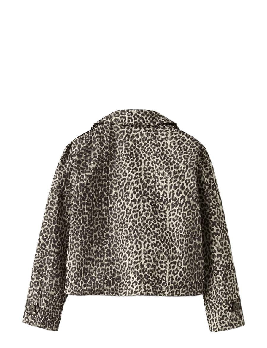 name it - NKFMADELIN TRENCH COAT SHORT AOP - mäntel - birch - 1