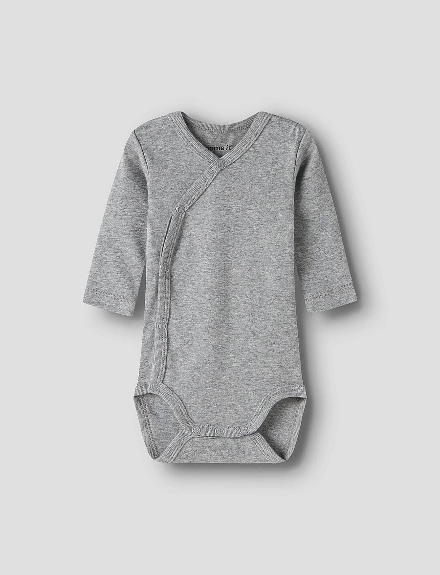 name it - NBNBODY 2P LS WRAP CLOUD NOOS - rompers in multipack - jet stream - 3