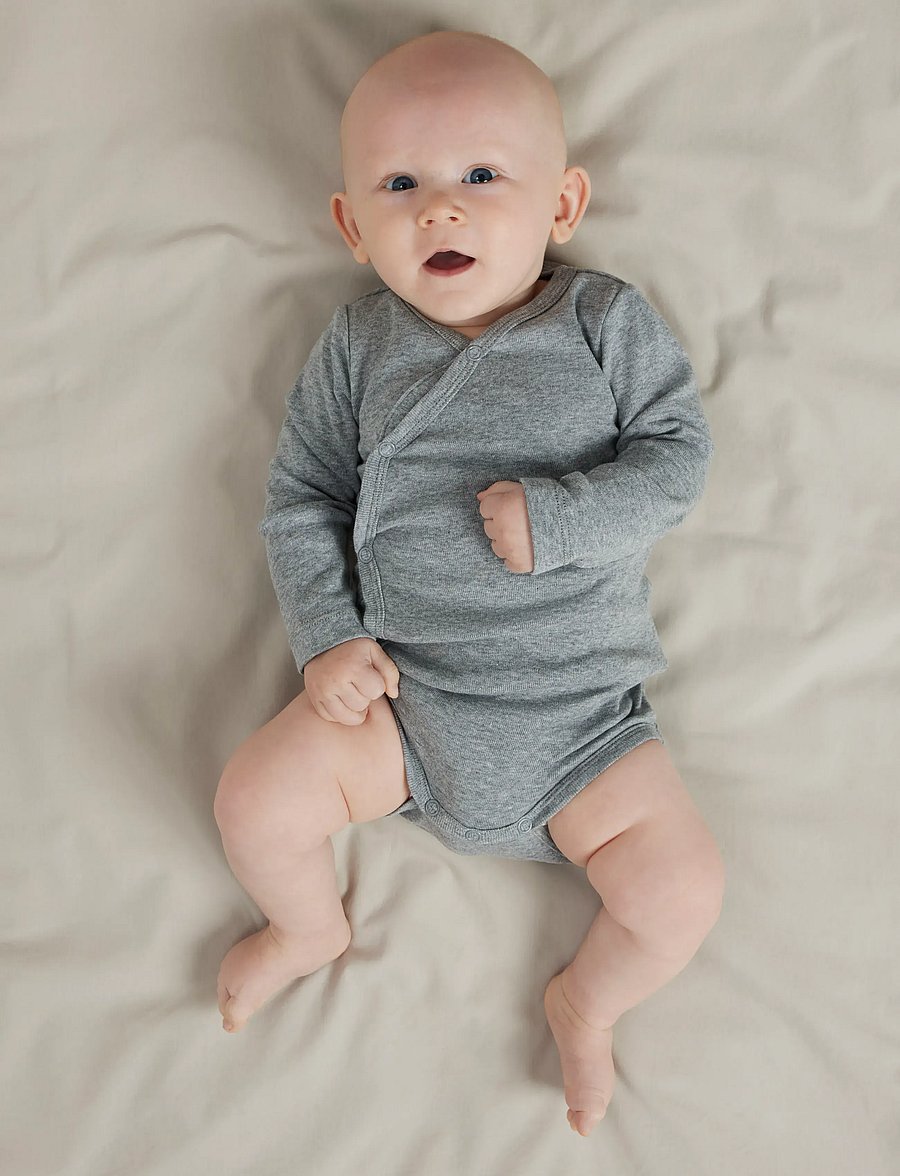 name it - NBNBODY 2P LS WRAP CLOUD NOOS - rompers in multipack - jet stream - 5