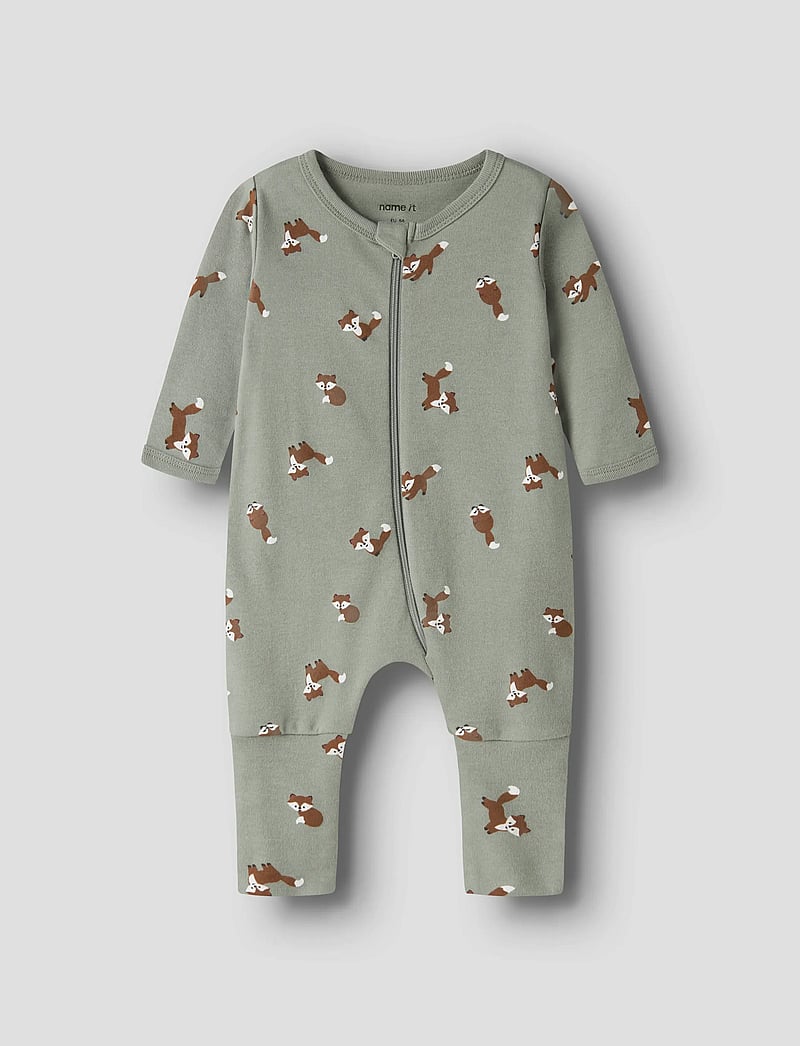 name it - NBMNIGHTSUIT 2P ZIP FF FOX NOOS - natdragter - shadow - 3