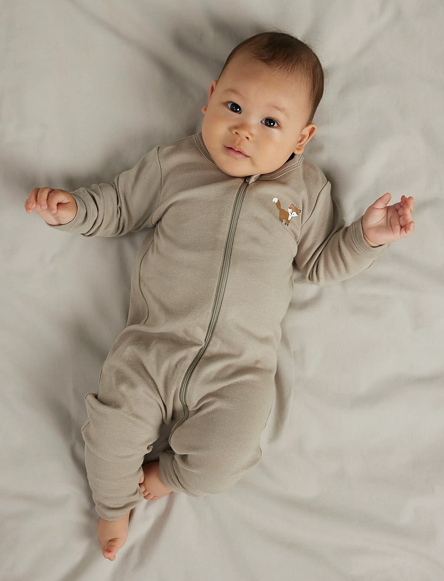name it - NBMNIGHTSUIT 2P ZIP FF FOX NOOS - pajacyki do spania - shadow - 5