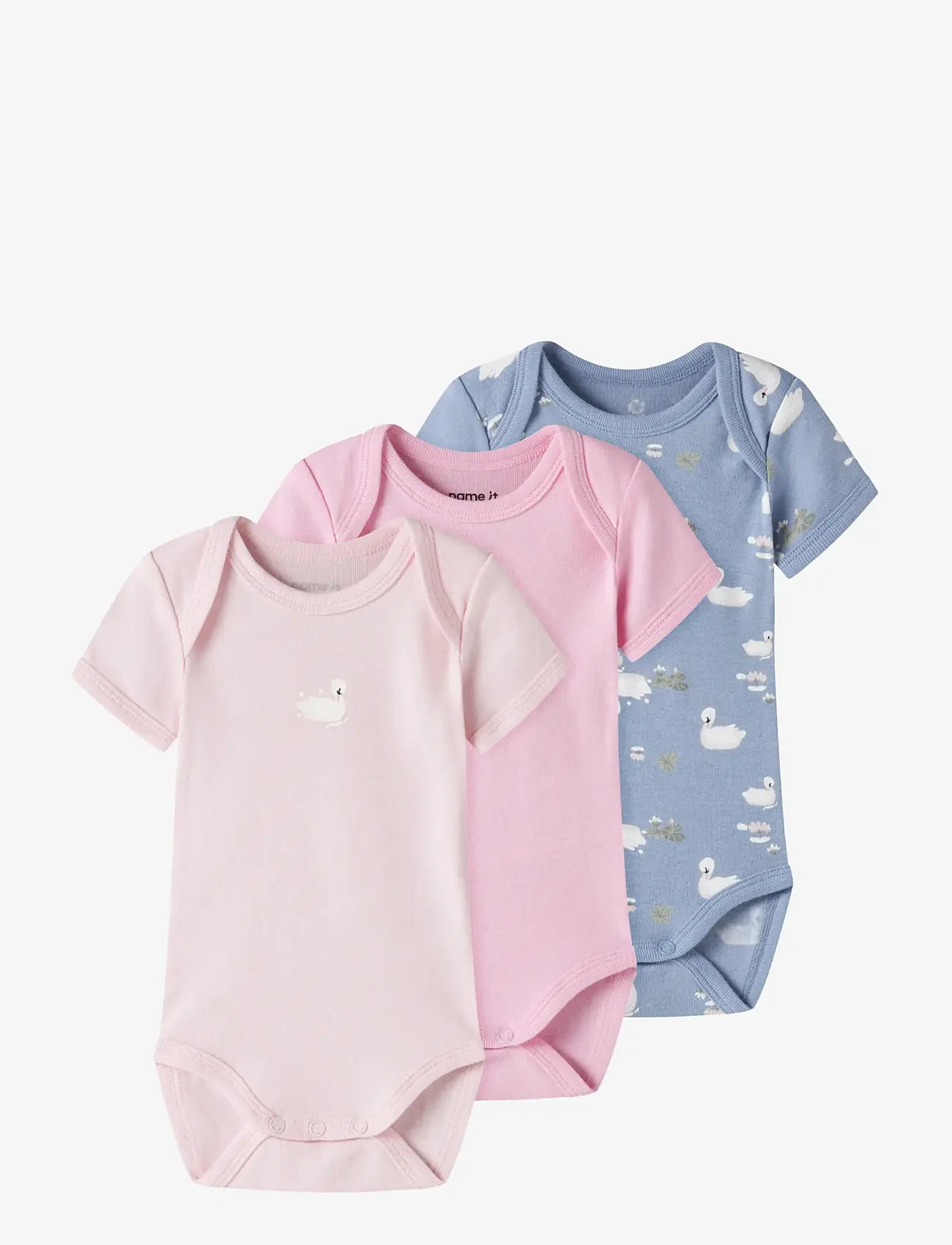 name it - NBFBODY 3P SS SWAN NOOS - bodide mitmikpakk - endless sky - 1