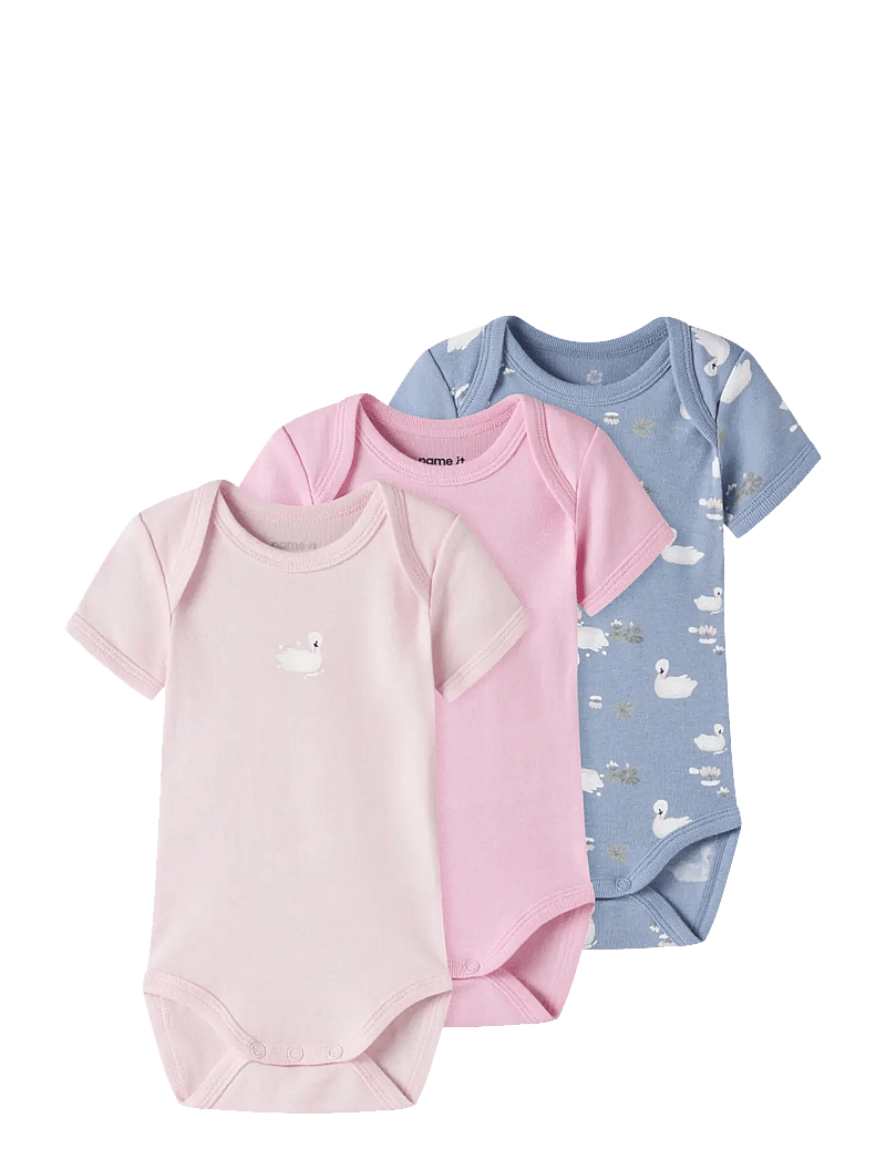 name it - NBFBODY 3P SS SWAN NOOS - bodide mitmikpakk - endless sky - 1