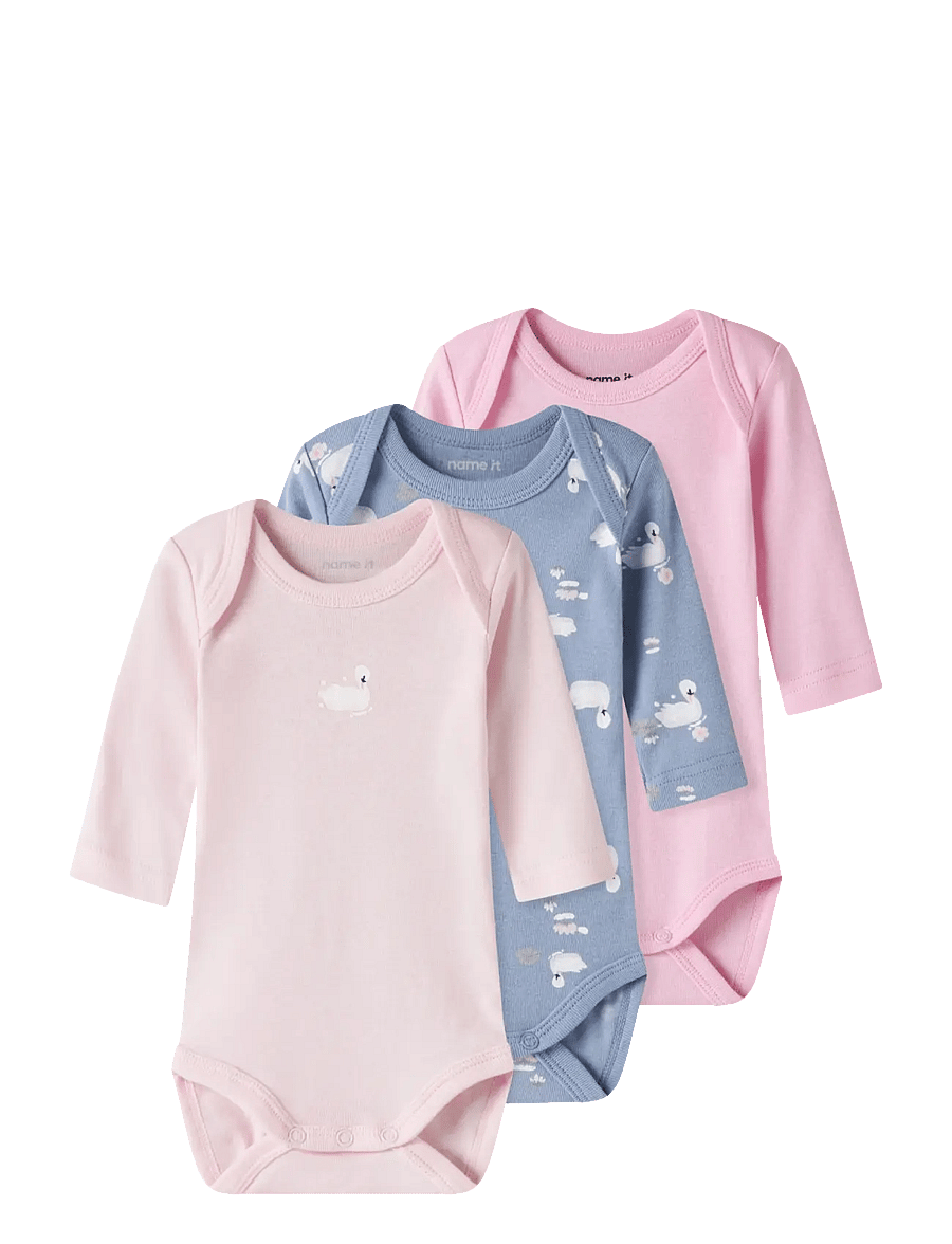 name it - NBFBODY 3P LS SWAN NOOS - vairāku rāpulīšu komplekts - endless sky - 1