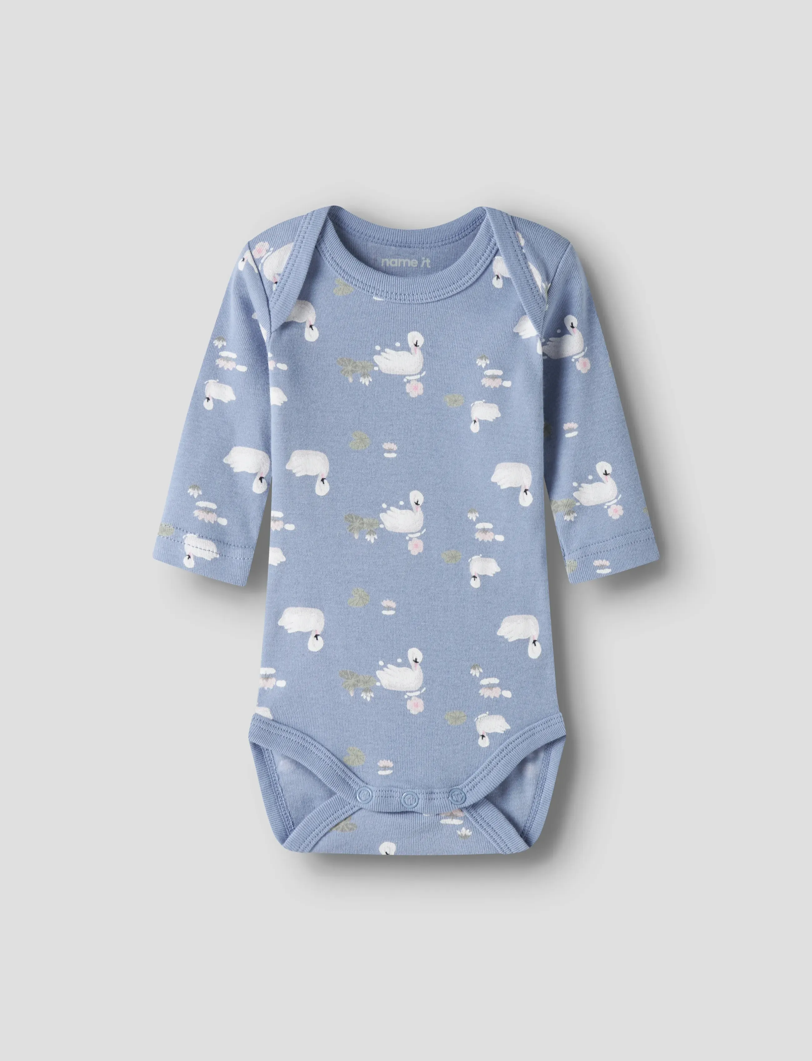 name it - NBFBODY 3P LS SWAN NOOS - bodyer i multipack - endless sky - 3