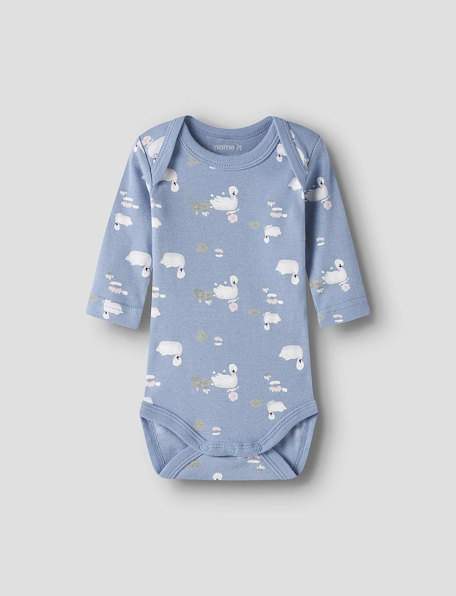 name it - NBFBODY 3P LS SWAN NOOS - vairāku rāpulīšu komplekts - endless sky - 3