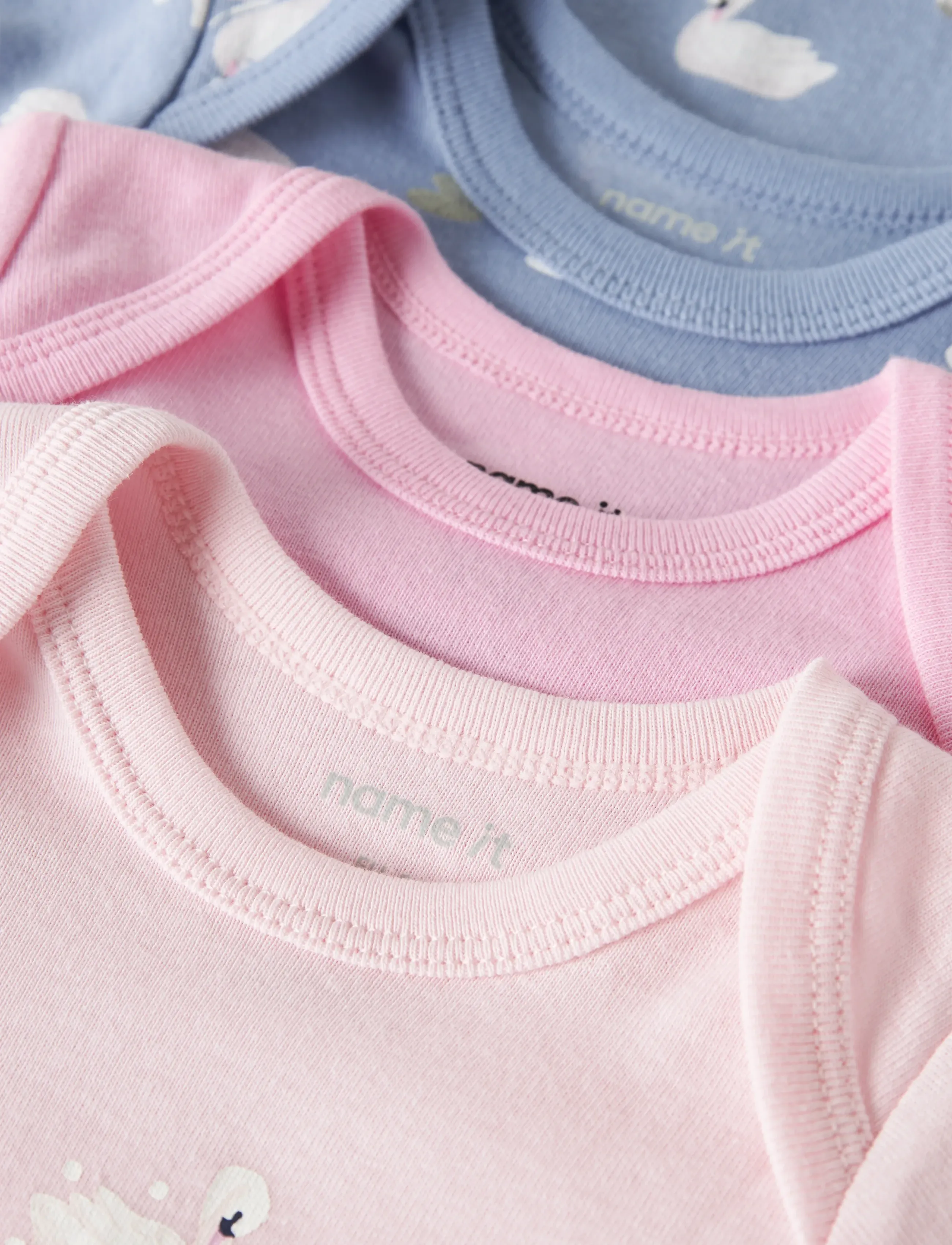 name it - NBFBODY 3P LS SWAN NOOS - bodyer i multipack - endless sky - 4