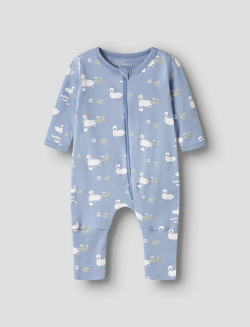 name it - NBFNIGHTSUIT 2P ZIP FF SWAN NOOS - magamiskombinesoonid - endless sky - 3