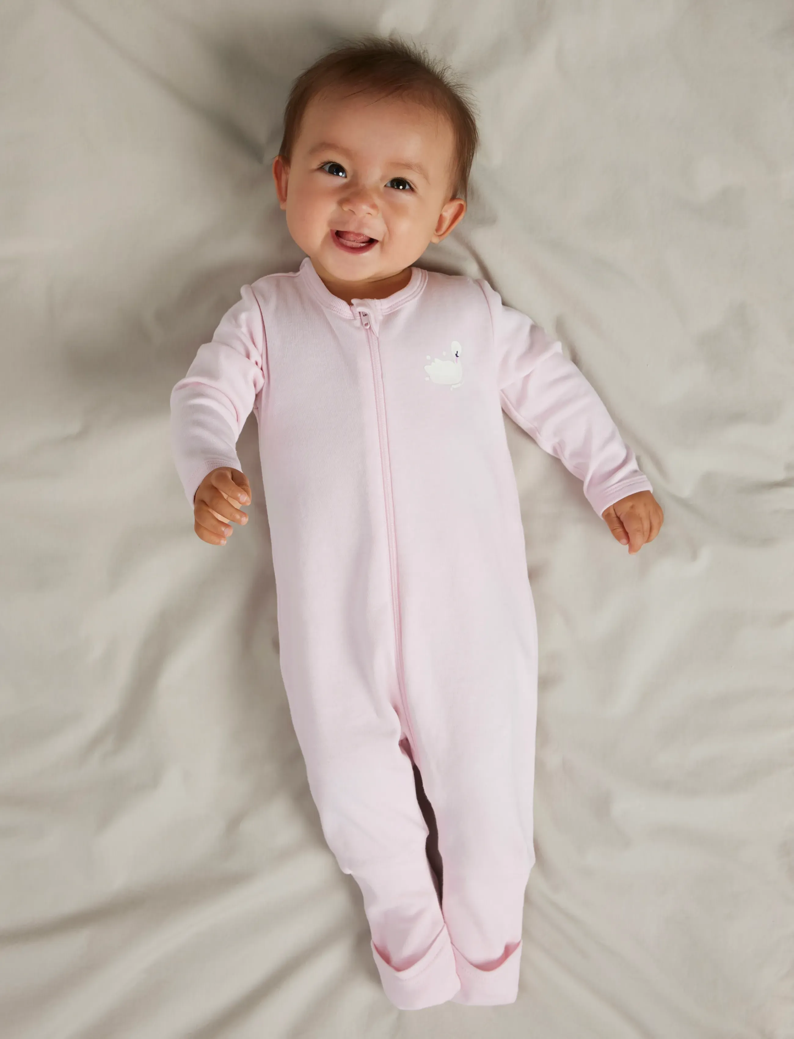 name it - NBFNIGHTSUIT 2P ZIP FF SWAN NOOS - schlafoveralls - endless sky - 5