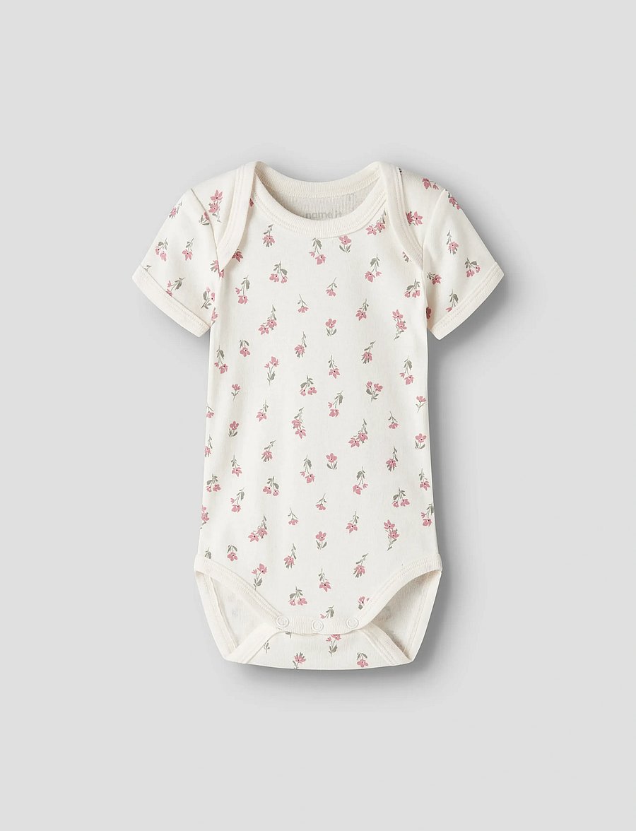 name it - NBFBODY 3P SS FLOWER NOOS - multipack bodys - jet stream - 3