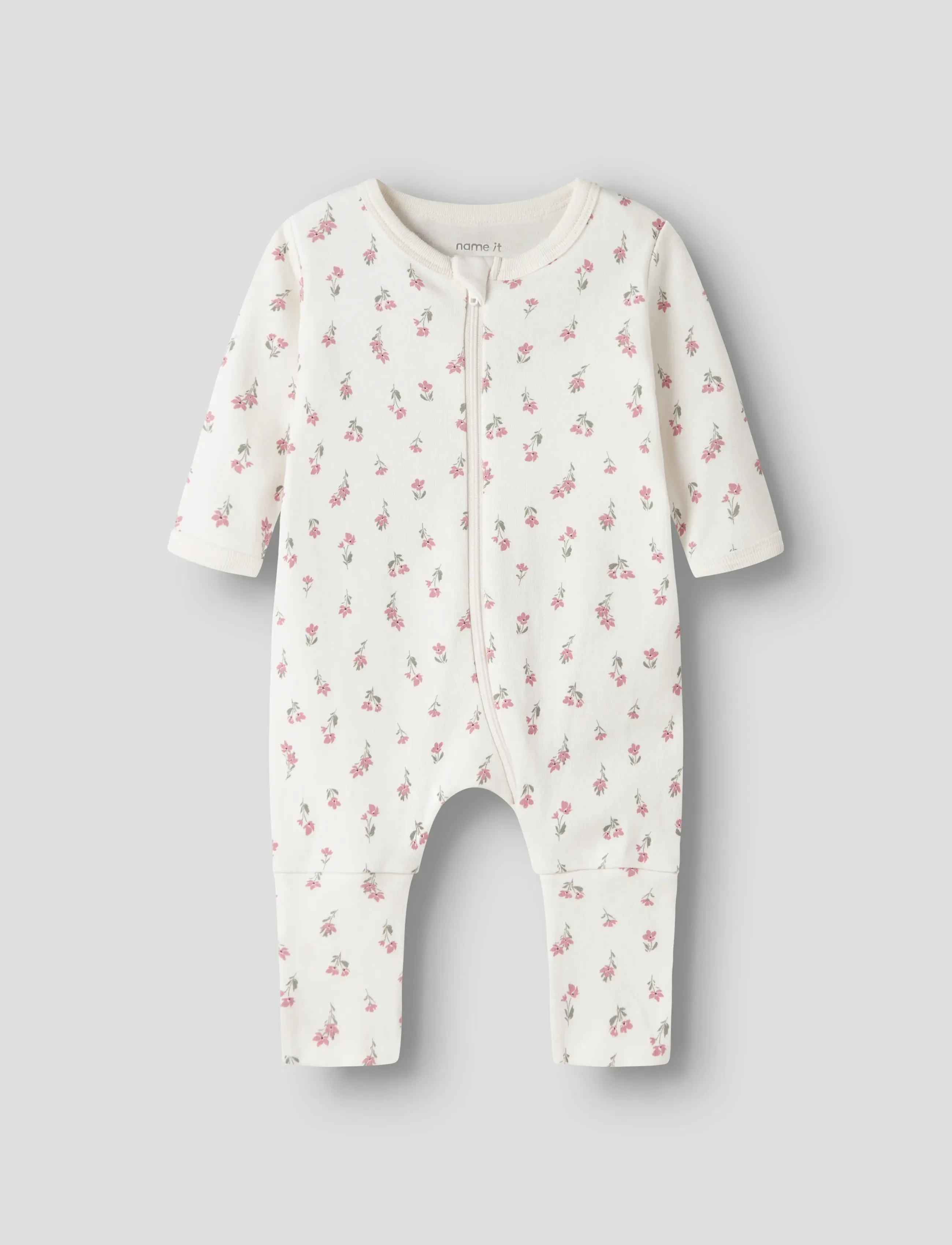 name it - NBFNIGHTSUIT 2P ZIP FF FLOWER NOOS - natdragter - jet stream - 3