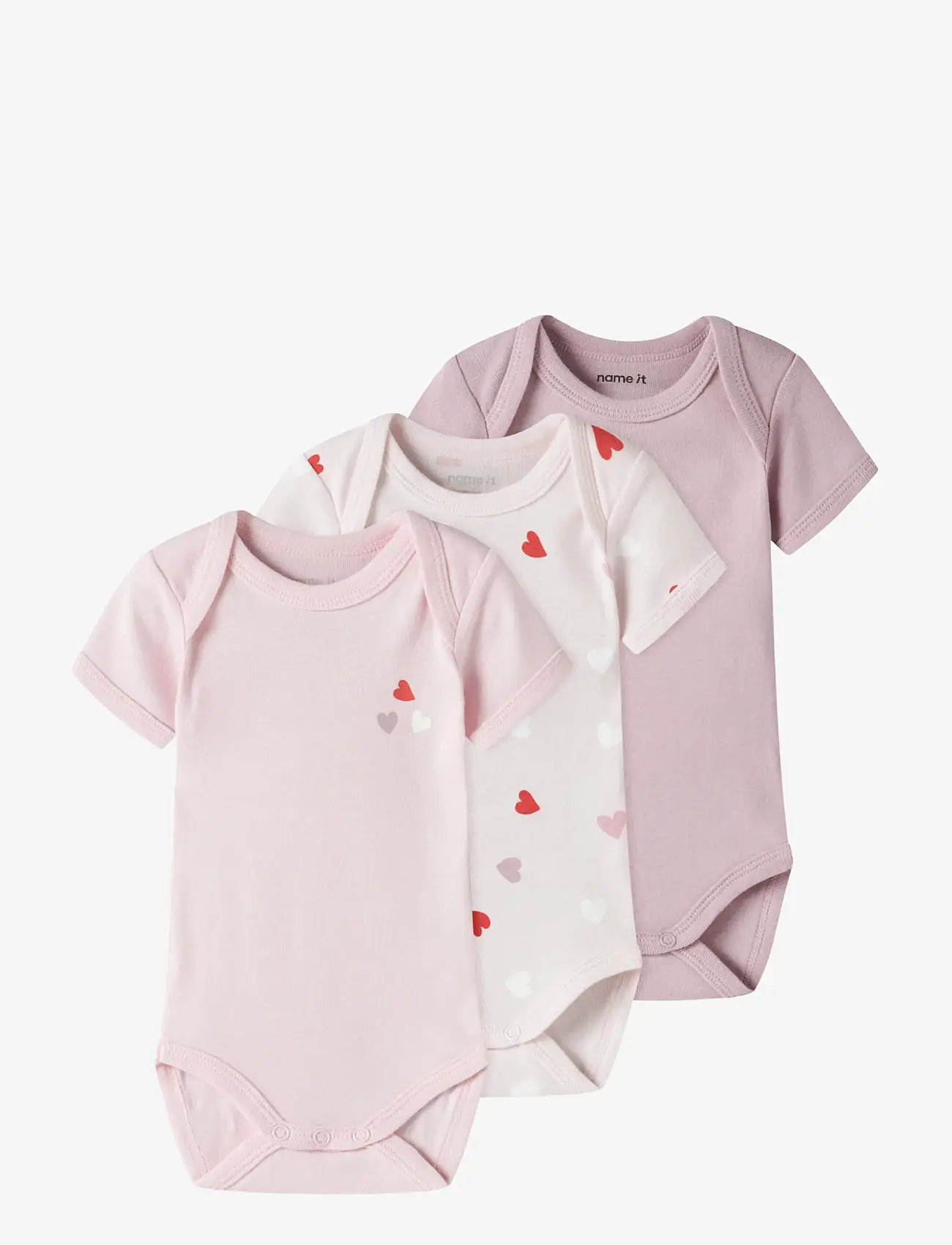 name it - NBFBODY 3P SS CARINARIA HEART NOOS - multipack bodys - carinaria - 1