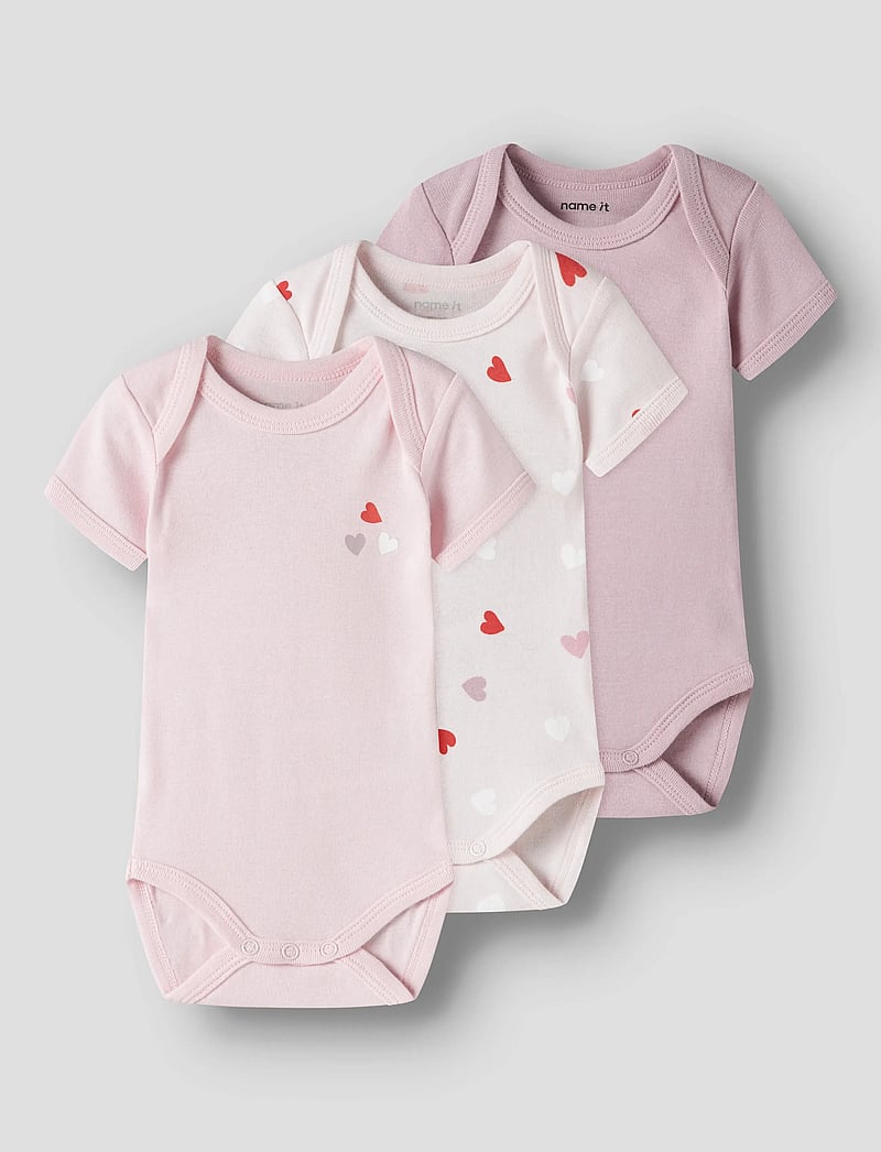 name it - NBFBODY 3P SS CARINARIA HEART NOOS - multipack bodys - carinaria - 0