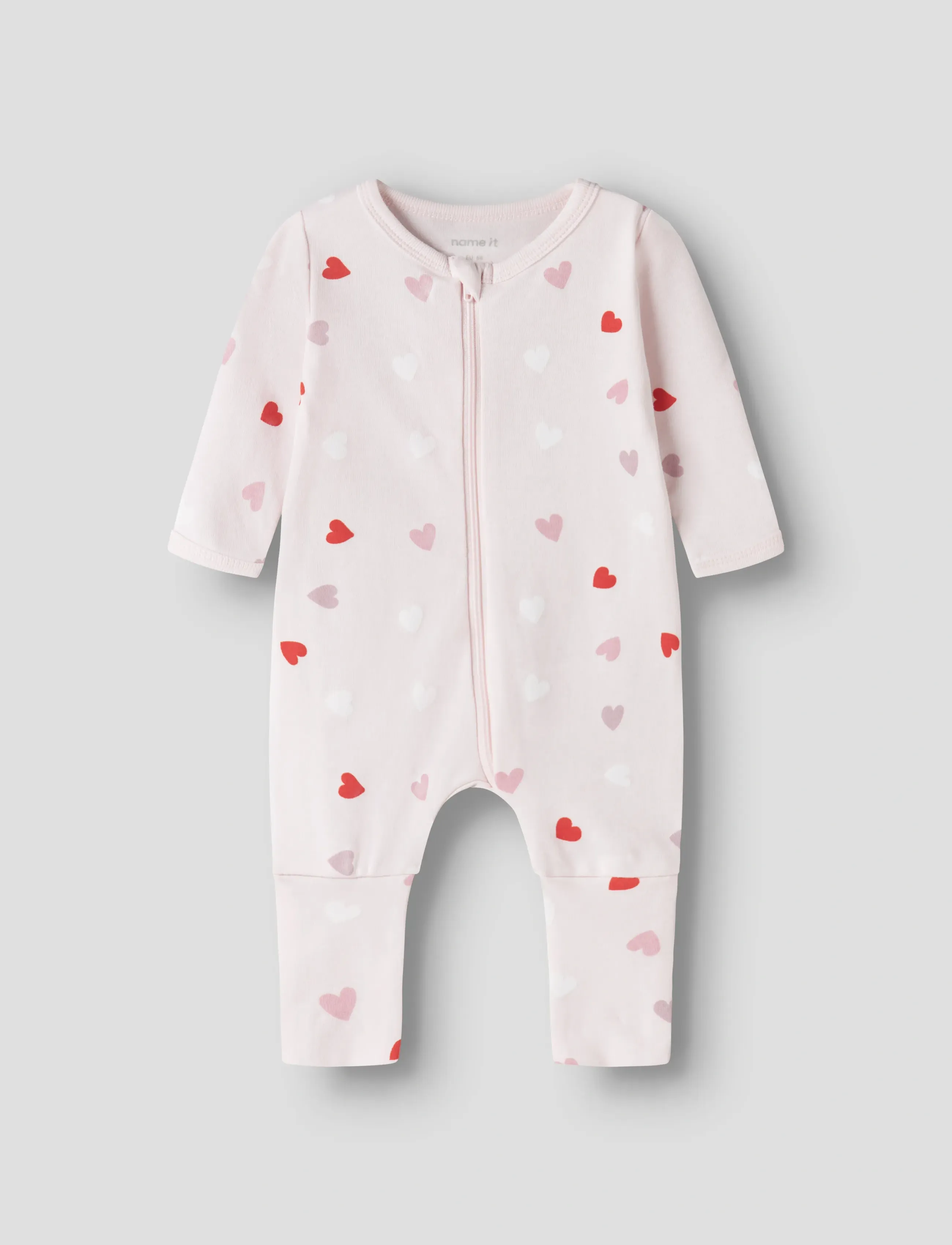 name it - NBFNIGHTSUIT 2P ZIP FF CAR. HEART NOOS - sleeping overalls - carinaria - 3