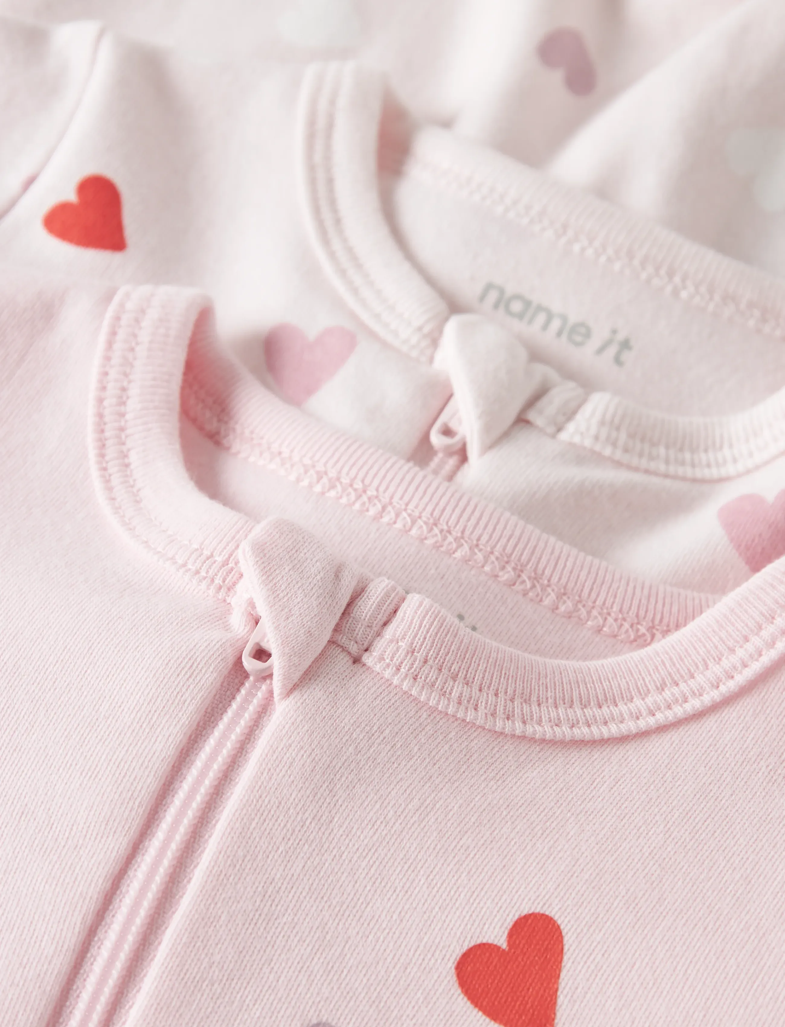 name it - NBFNIGHTSUIT 2P ZIP FF CAR. HEART NOOS - sleeping overalls - carinaria - 4