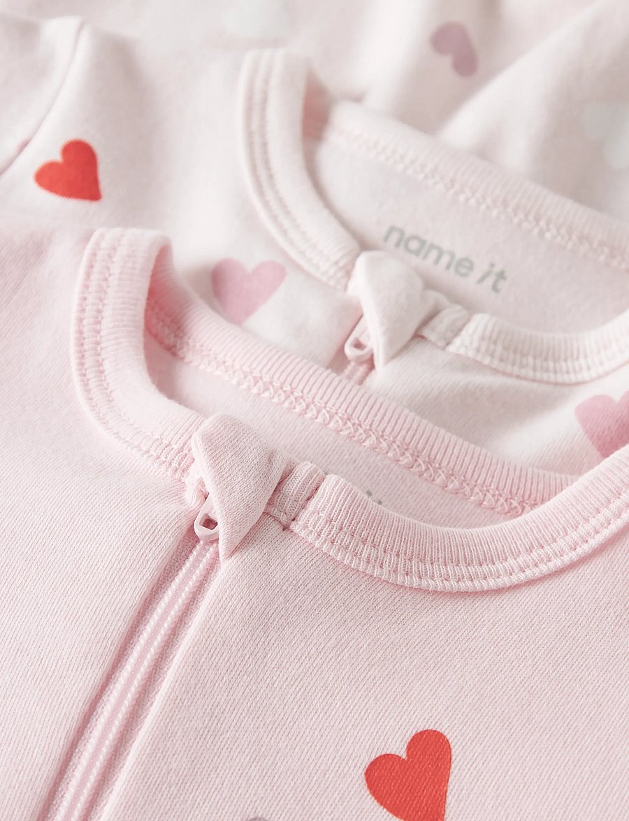 name it - NBFNIGHTSUIT 2P ZIP FF CAR. HEART NOOS - schlafoveralls - carinaria - 4