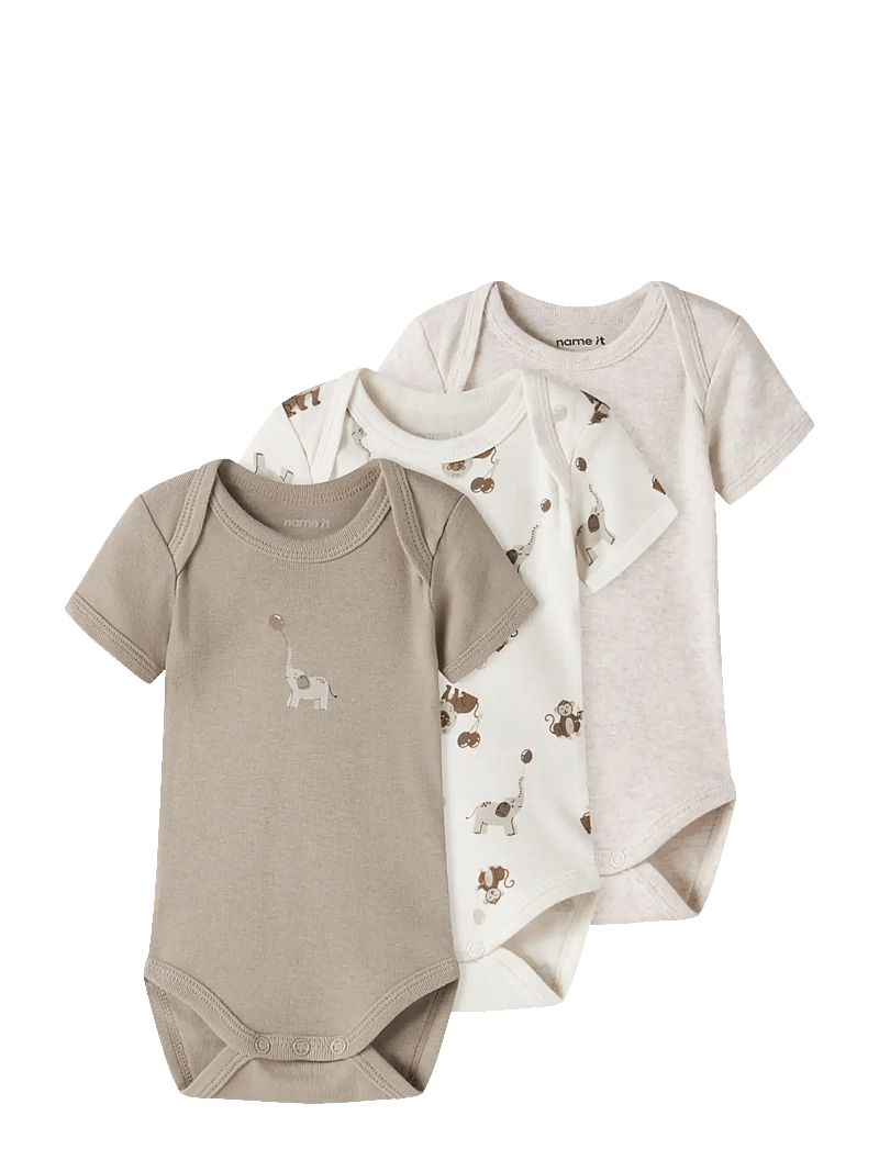 name it - NBNBODY 3P SS ANIMAL NOOS - multipack bodys - jet stream - 1
