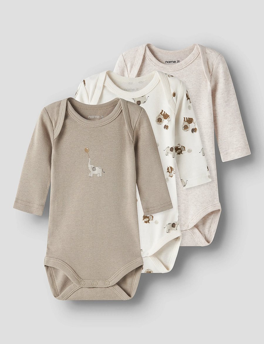 name it - NBNBODY 3P LS ANIMAL NOOS - multipack bodies - jet stream - 0