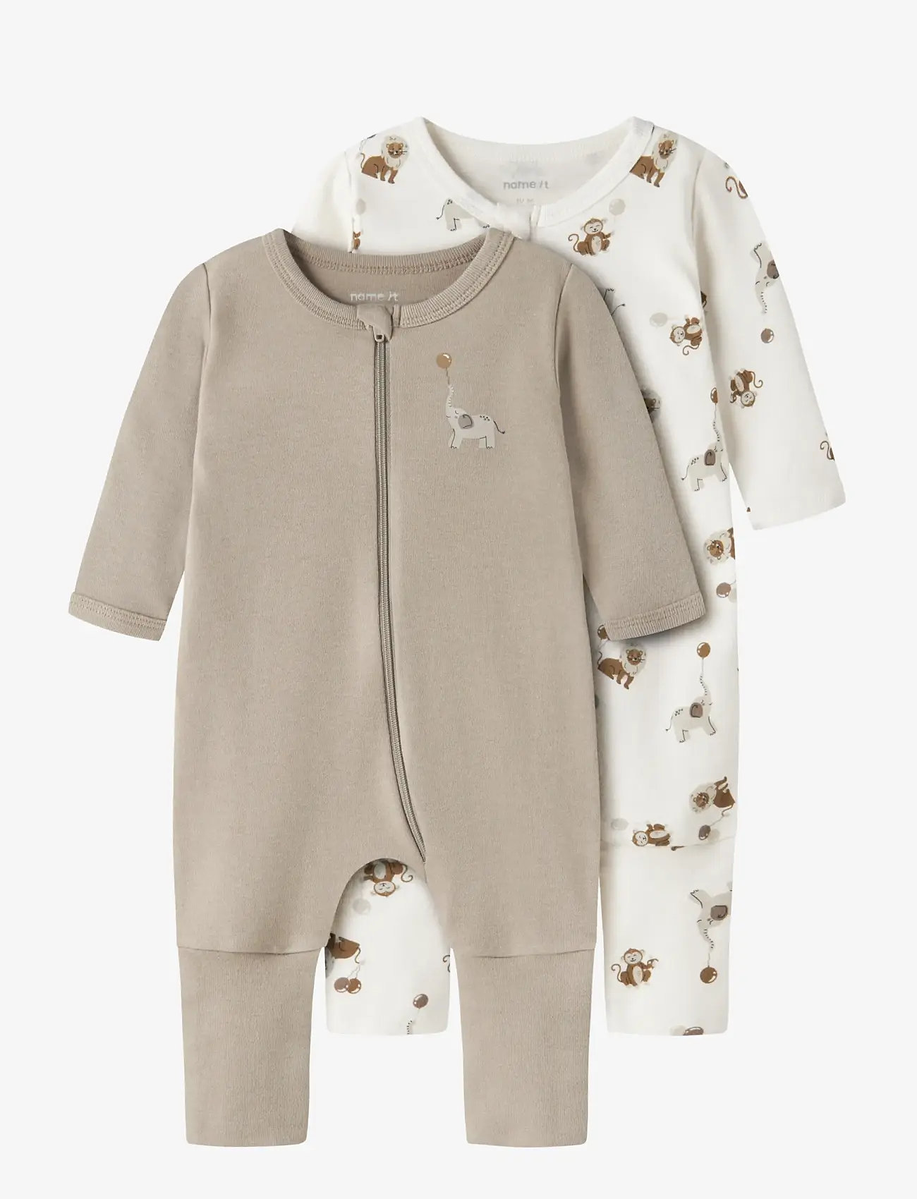 name it - NBNNIGHTSUIT 2P ZIP FF ANIMAL NOOS - magamiskombinesoonid - jet stream - 1