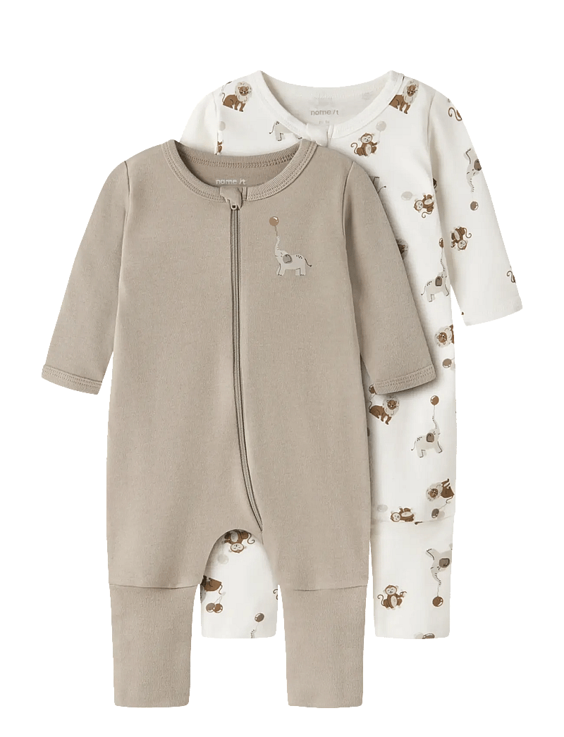 name it - NBNNIGHTSUIT 2P ZIP FF ANIMAL NOOS - magamiskombinesoonid - jet stream - 1