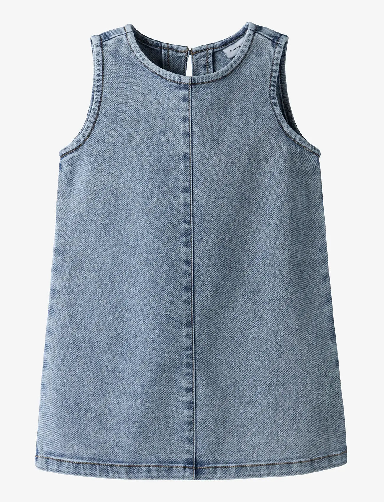 name it - NMFAMELIA SL DNM DRESS 2188-GY T - Ärmlösa vardagsklänningar - medium blue denim - 1