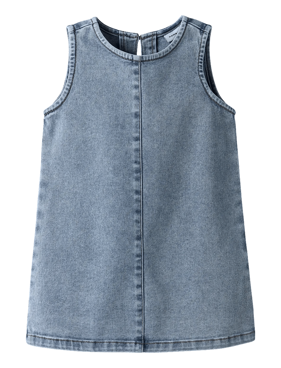 name it - NMFAMELIA SL DNM DRESS 2188-GY T - medium blue denim - 1