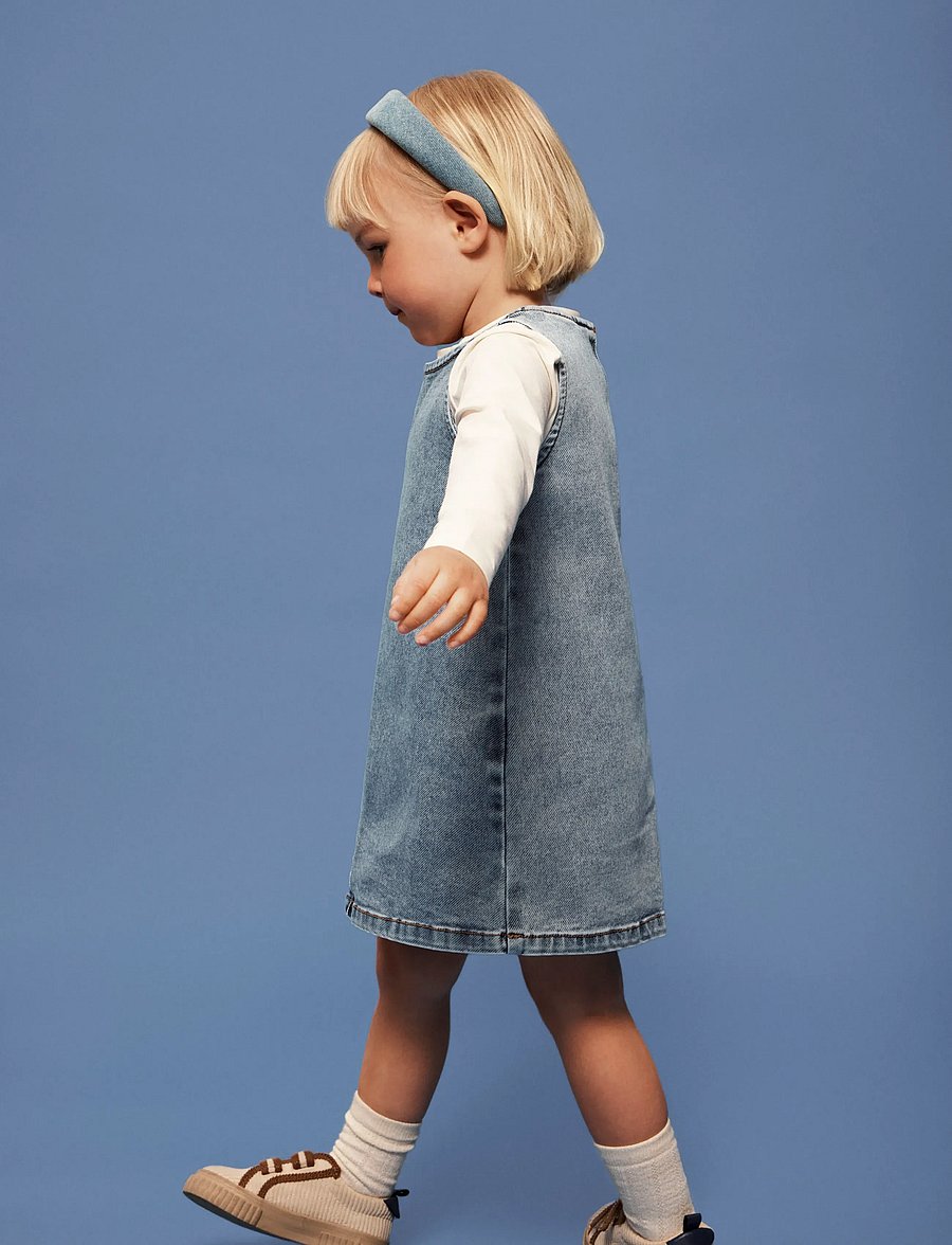 name it - NMFAMELIA SL DNM DRESS 2188-GY T - medium blue denim - 4