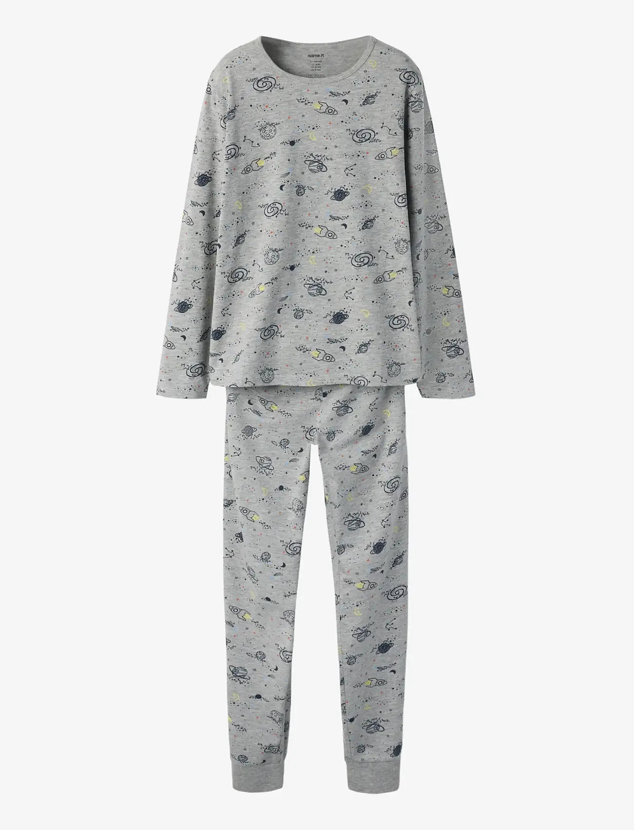 name it - NKMNIGHTSET GREY SPACE NOOS - sett - grey melange - 1